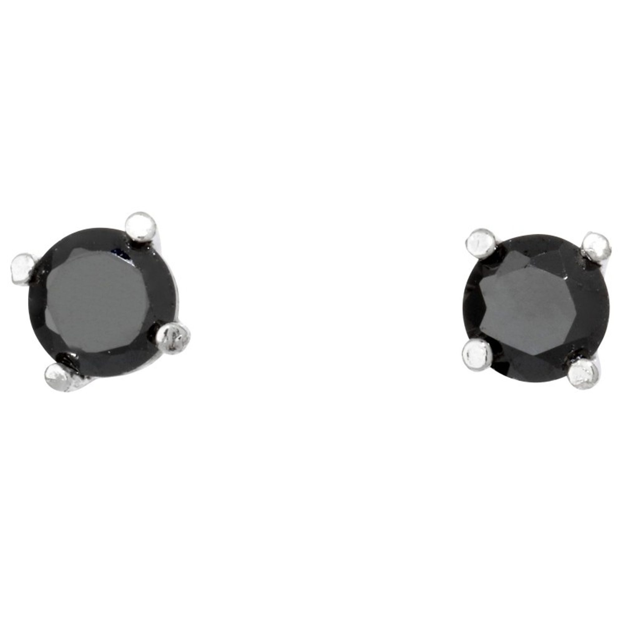 Miamar Paar Ohrstecker SO23, Miamar SO23 Damen Silber Ohrstecker Ohrschmuck Schwarz