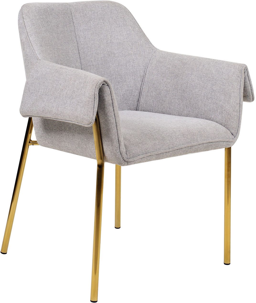 Kayoom Polsterstuhl Stuhl Galia 125, gepolsterte Rückenlehne und Sitzfäche (1 St), gemütliches Desig, goldenes Gestell, pflegeleichter Stoffbezug