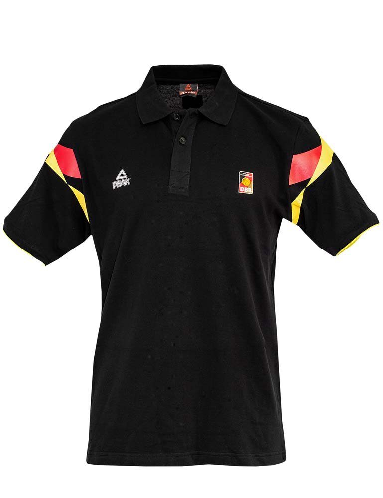 PEAK Poloshirt Deutschland im sportlichen Design schwarz