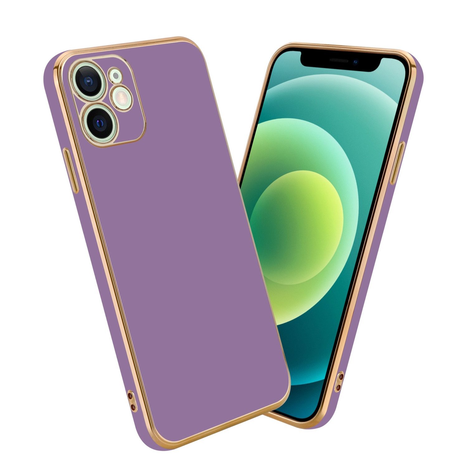 Cadorabo Handyhülle für iPhone 12 Hülle Apple iPhone 12, Schutzhülle - TPU Silikon Hülle - mit Kameraschutz