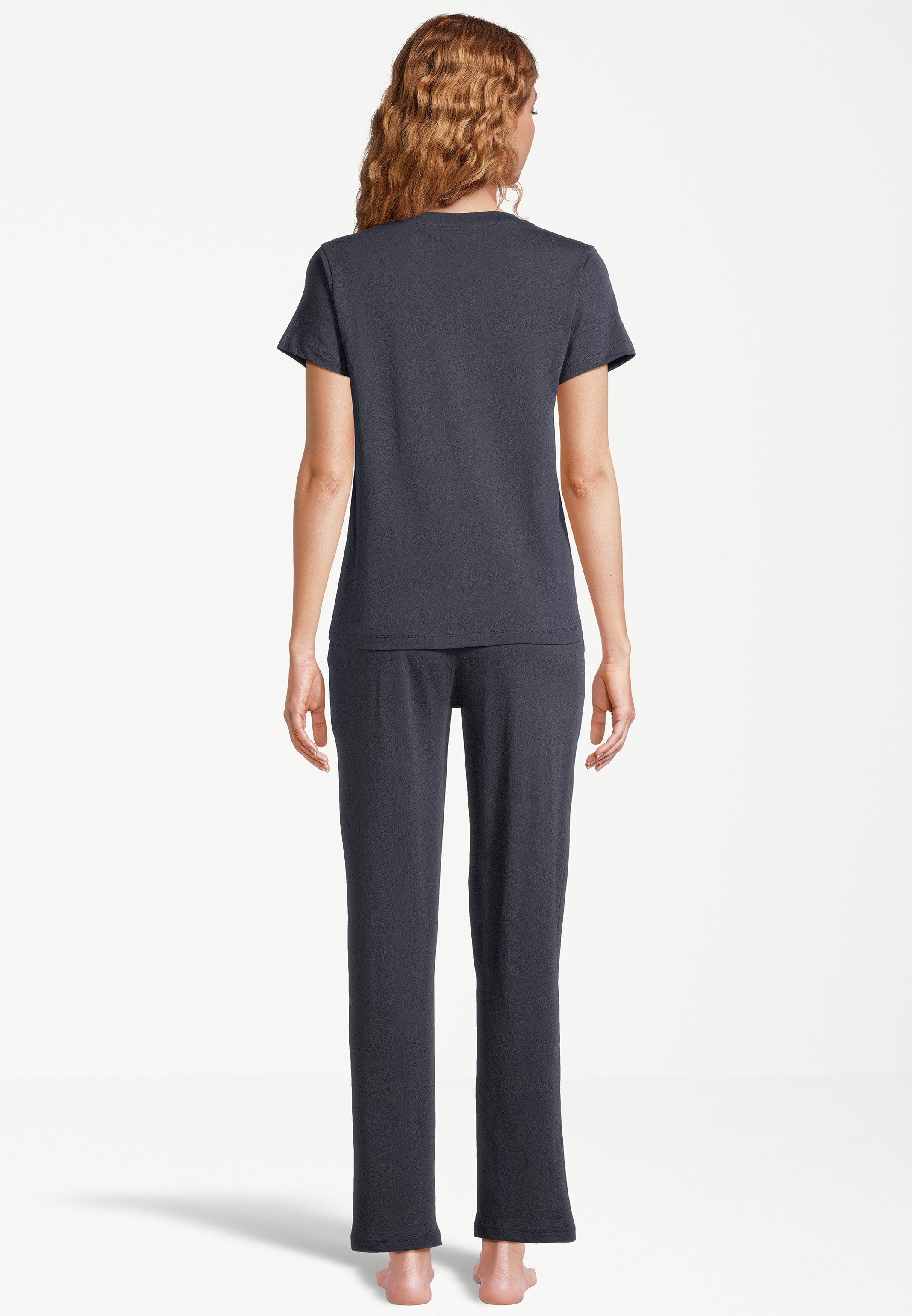 Marc O'Polo Pyjama Mix & Match Organic Cotton (Set, 2 tlg) Schlafanzug - Baumwolle - Atmungsaktiv - Mit Logo-Print auf der Brust