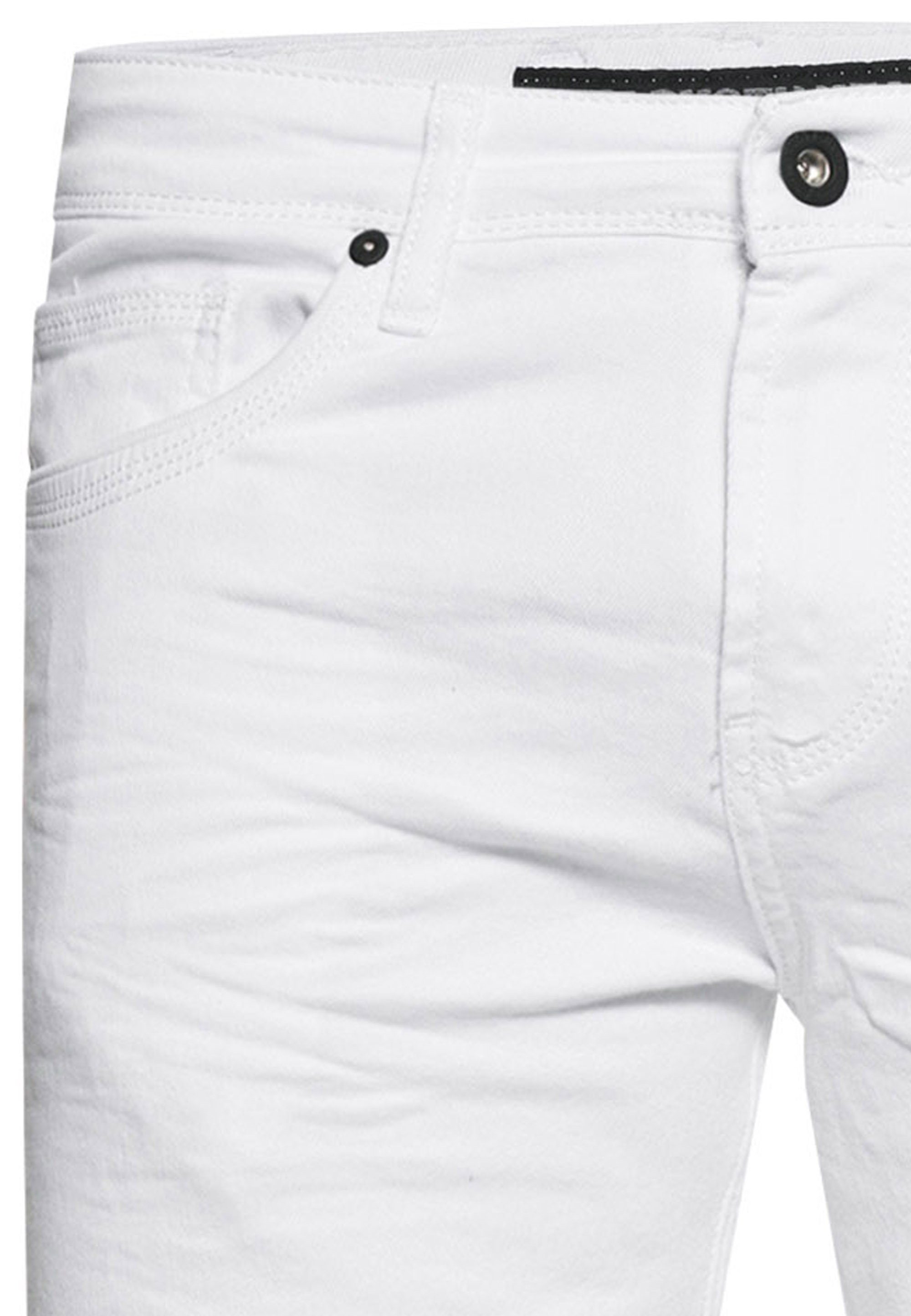Rusty Neal Straight-Jeans MELVIN weiß 5-Pocket-Stil im klassischen