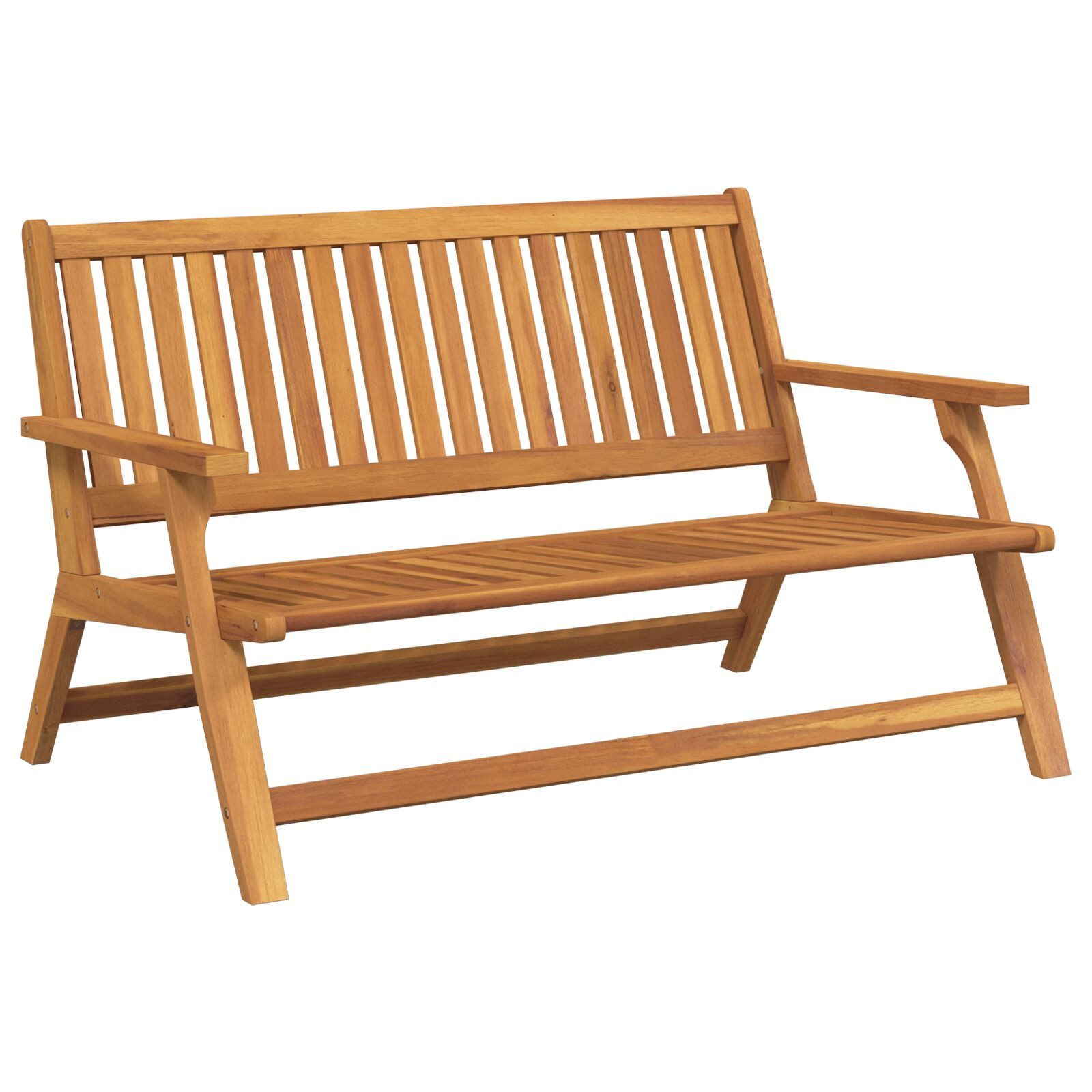 vidaXL Gartenbank 122 x 78 x 73 cm Gartenbank 122,5x77x74 cm Massivholz Akazie