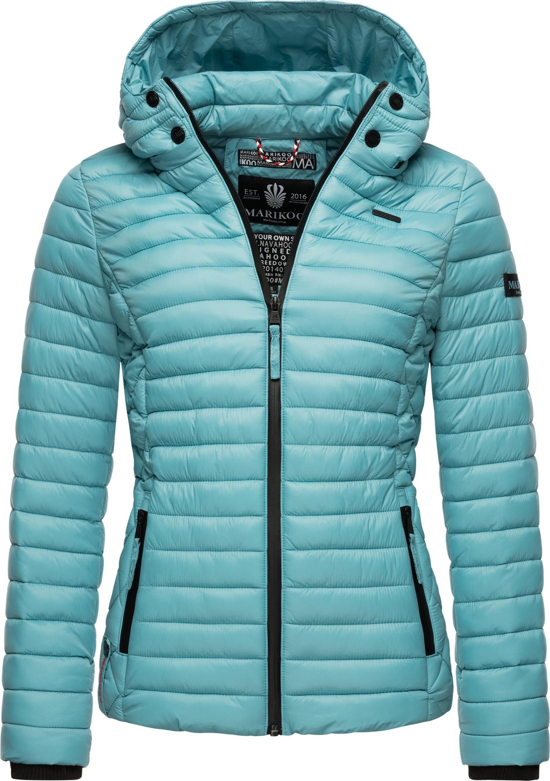 Marikoo Steppjacke Samtpfote ultraleichte Übergangsjacke mit Kapuze blue