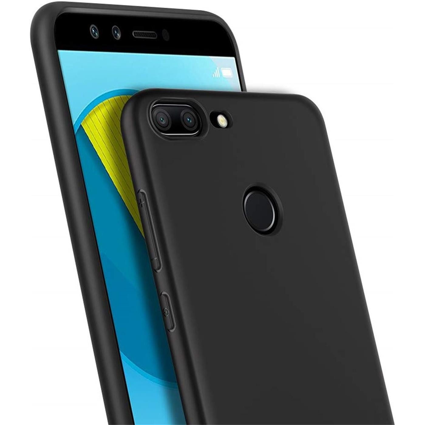 CoolGadget Handyhülle Black Series Handy Hülle für Honor 9 Lite 5,65 Zoll, Edle Silikon Schlicht Robust Schutzhülle für Honor 9 Lite Hülle