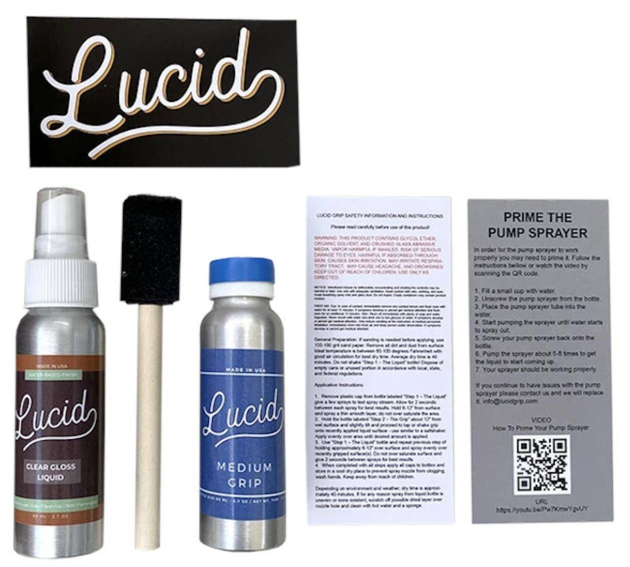 Lucid Grip Longboard Clear Grip - Medium, Эко-товар & Barfuß-freundlich (1-St)