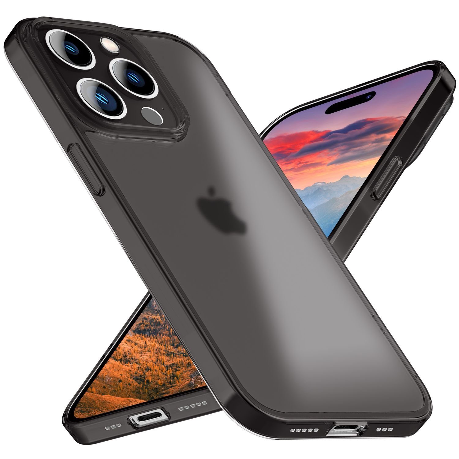 Nalia Smartphone-Hülle Apple iPhone 15 Pro Max 17 cm (6,7 Zoll), Ultra Dünne Hülle / Transparent / 0,3mm Slim Case / Anti-Fingerabdruck