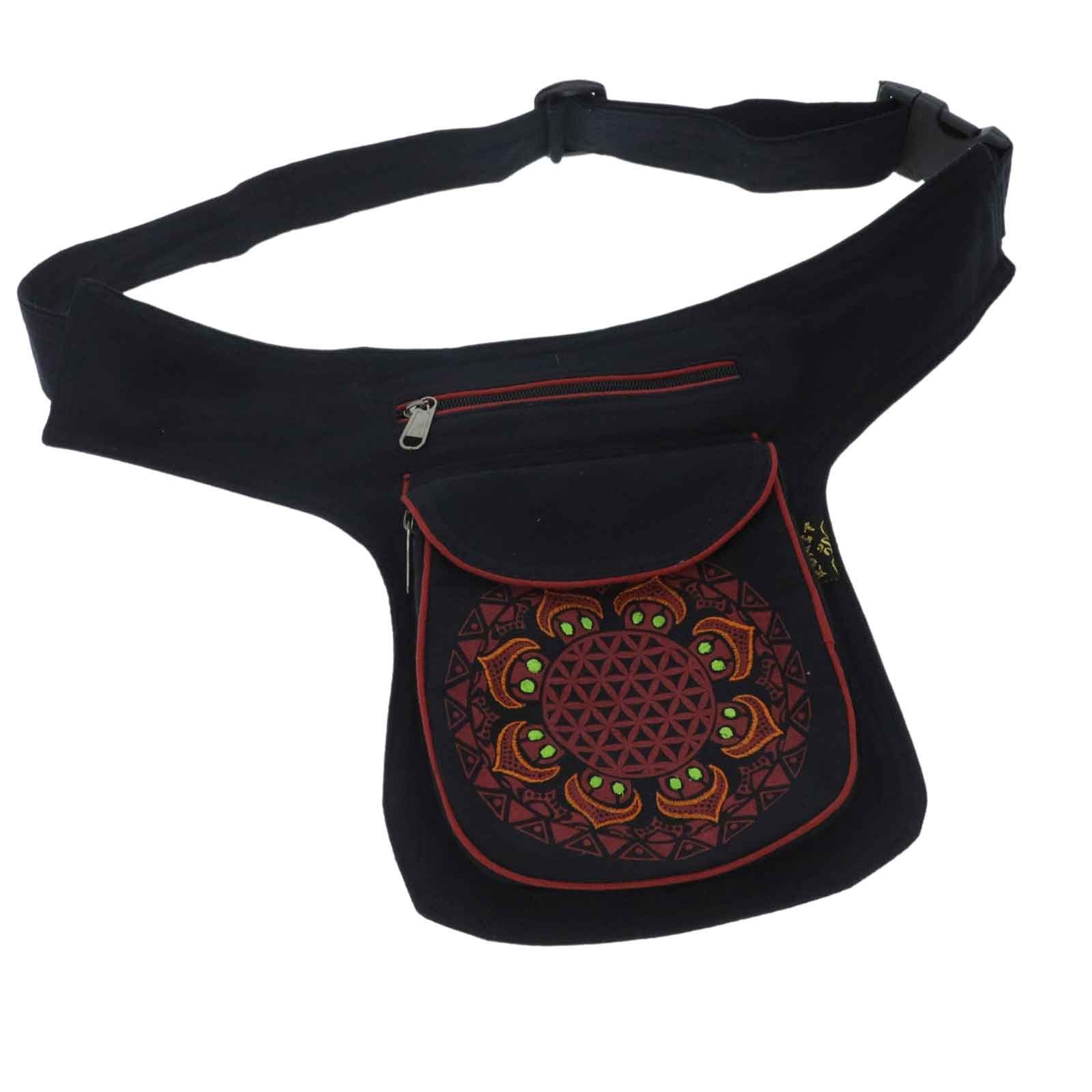 KUNST UND MAGIE Bauchtasche Hüfttasche Bauchtasche Gürteltasche Bauchgurt Festival Blume d. Lebens