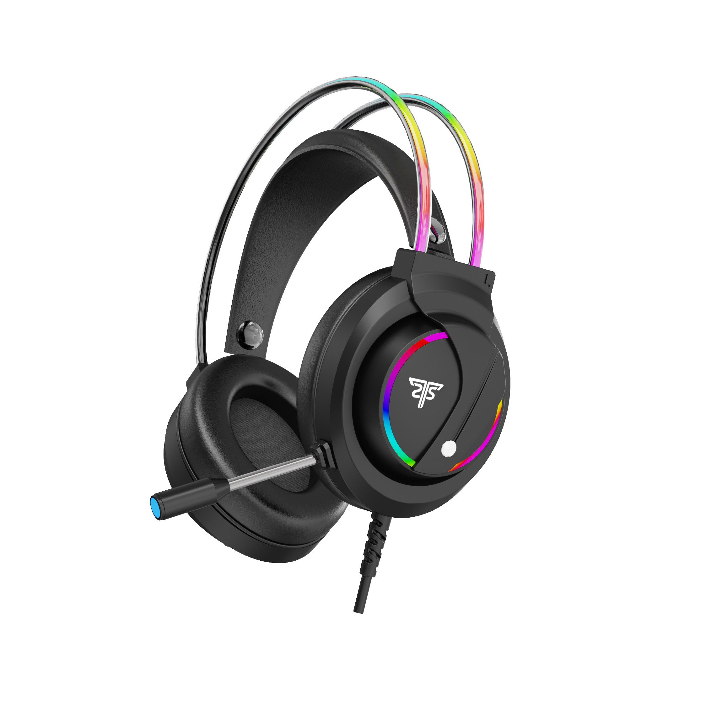 Hyrican Striker Halo ST-GH707 schwarz, RGB USB, 3,5 mm Klinke, Over Ear Gaming-Headset (3,5 mm Klinke) – Bild 3 von 5