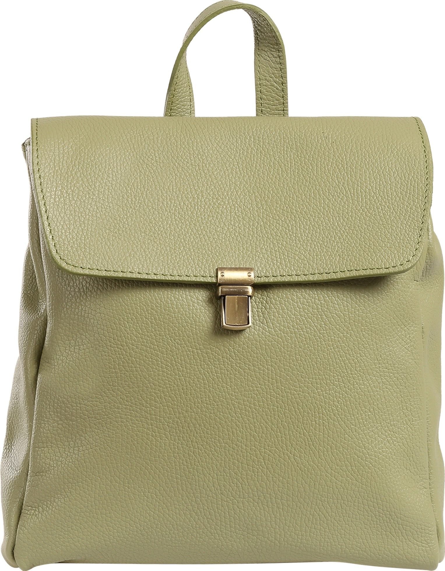 Toscanto Cityrucksack Toscanto Damen Cityrucksack Leder (Cityrucksack), Damen Leder Cityrucksack, hellgrün ca. 28cm