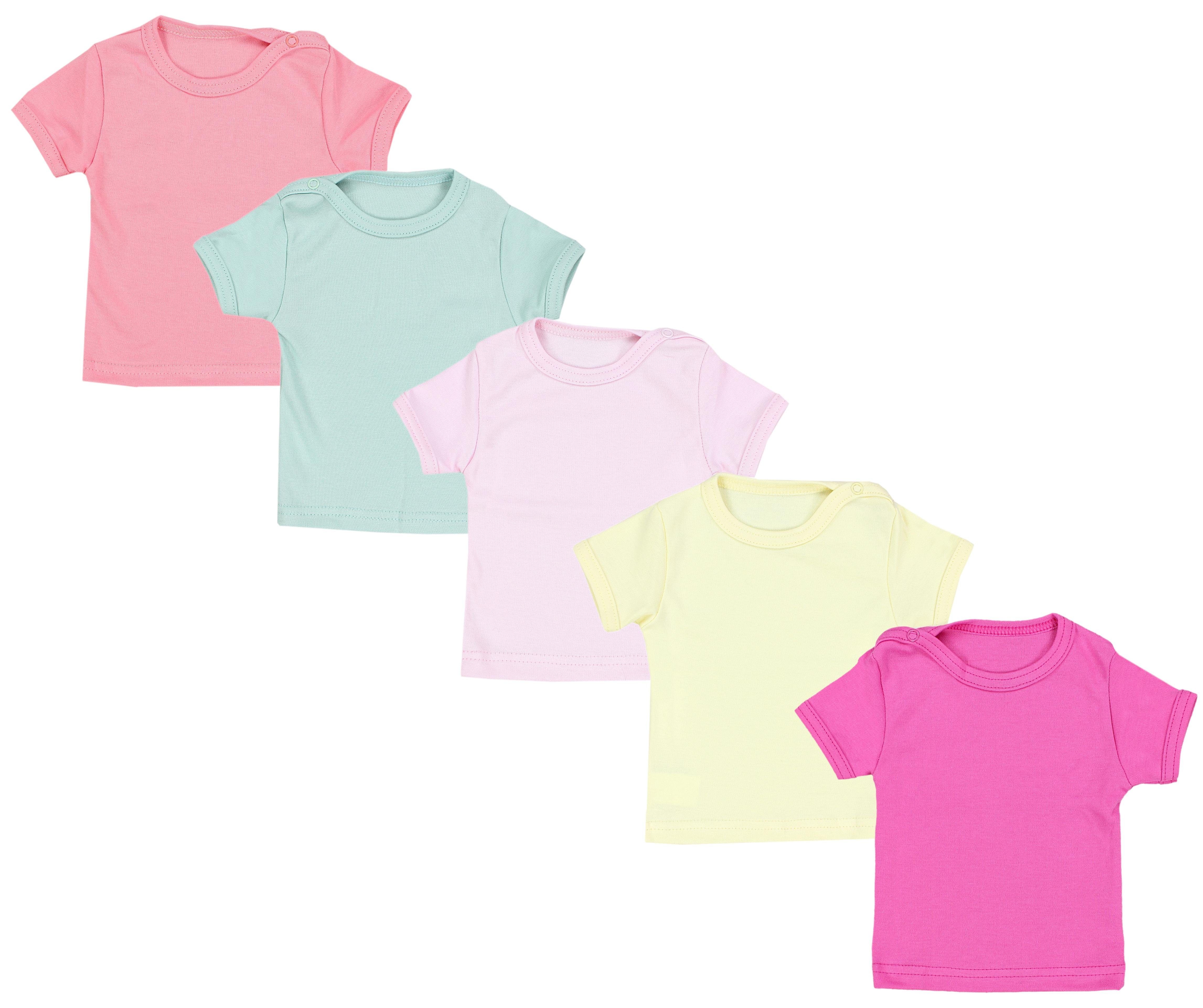 TupTam T-Shirt TupTam Baby Mädchen Kurzarm T-Shirt Gemustert Bunt 5er Set Mehrfarbig 3