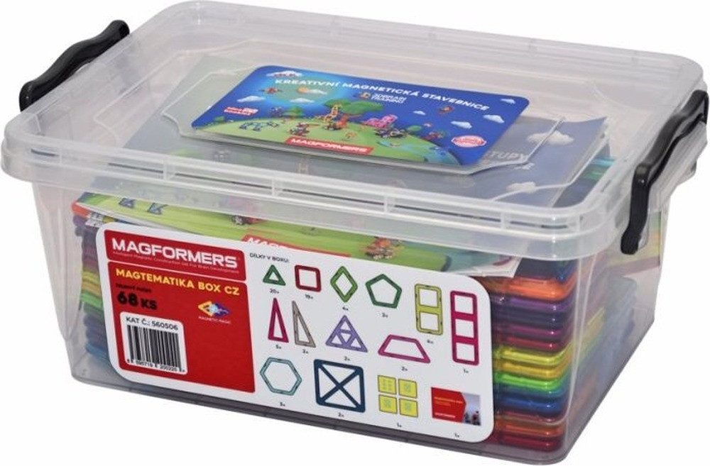 MAGFORMERS MAGFORMERS Magtematika box s učebnicí (esky) 68 dílků Magnetspielbausteine