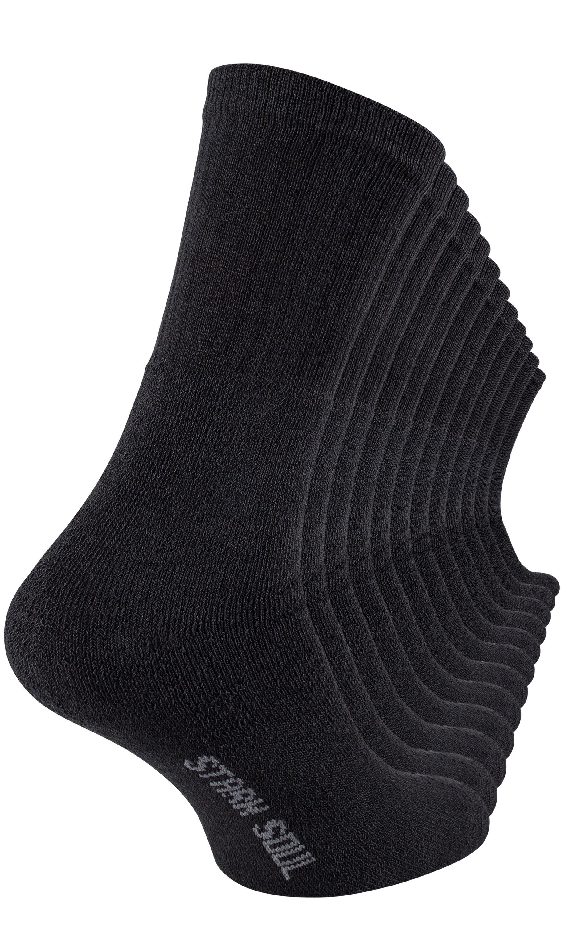 Stark Soul® Socken Frotteesocken (12-Paar) mit extra breitem Rippbund