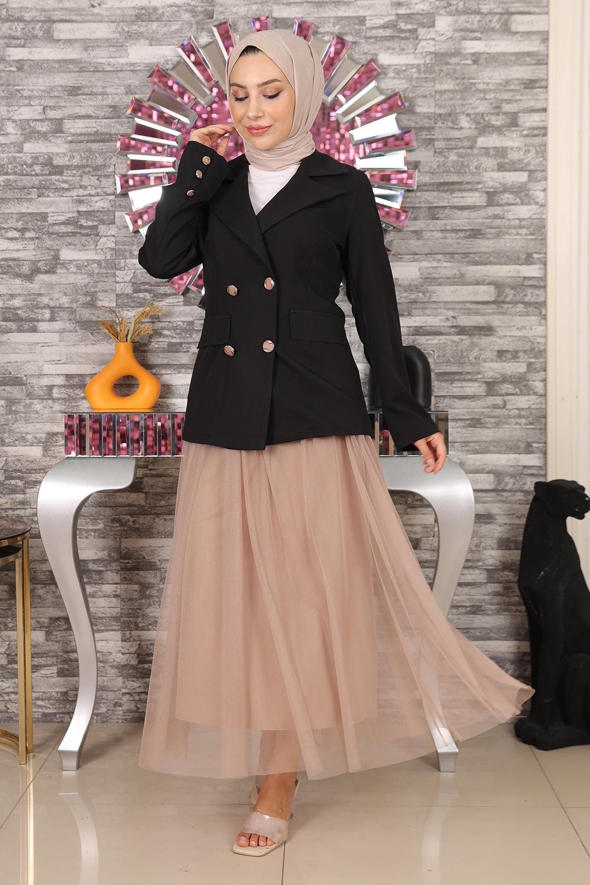 MODAMİHRAM Tunikakleid Jacke und Tüllrock Set