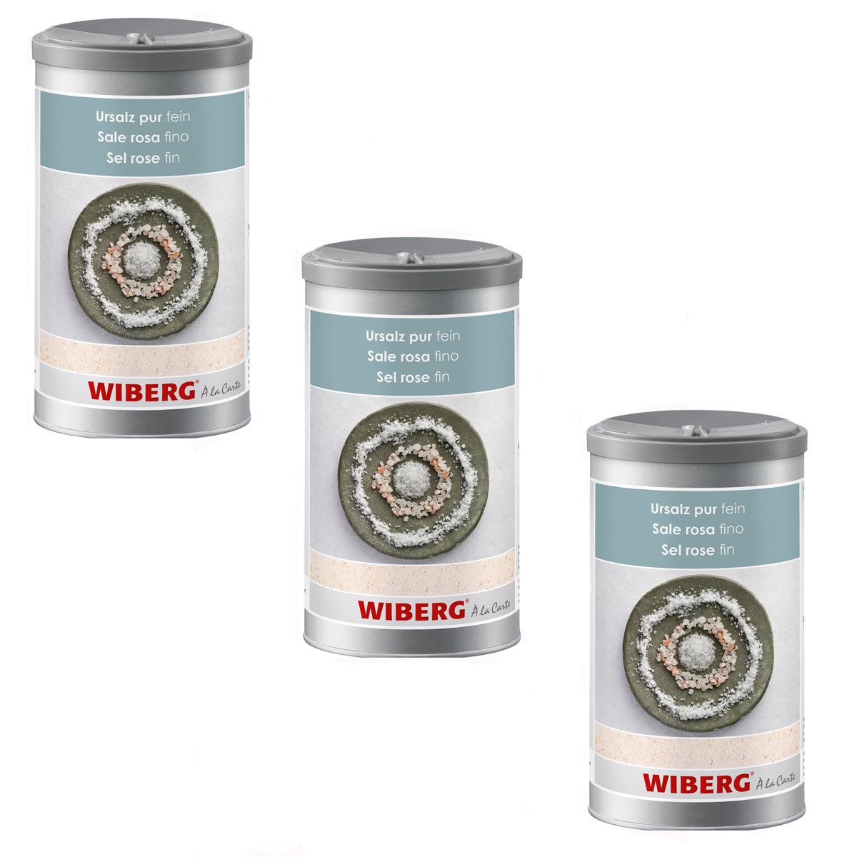WIBERG Gewürz, Wiberg Ursalz pur fein im Aromatresor feines Speisesalz 1350g 3er Pack