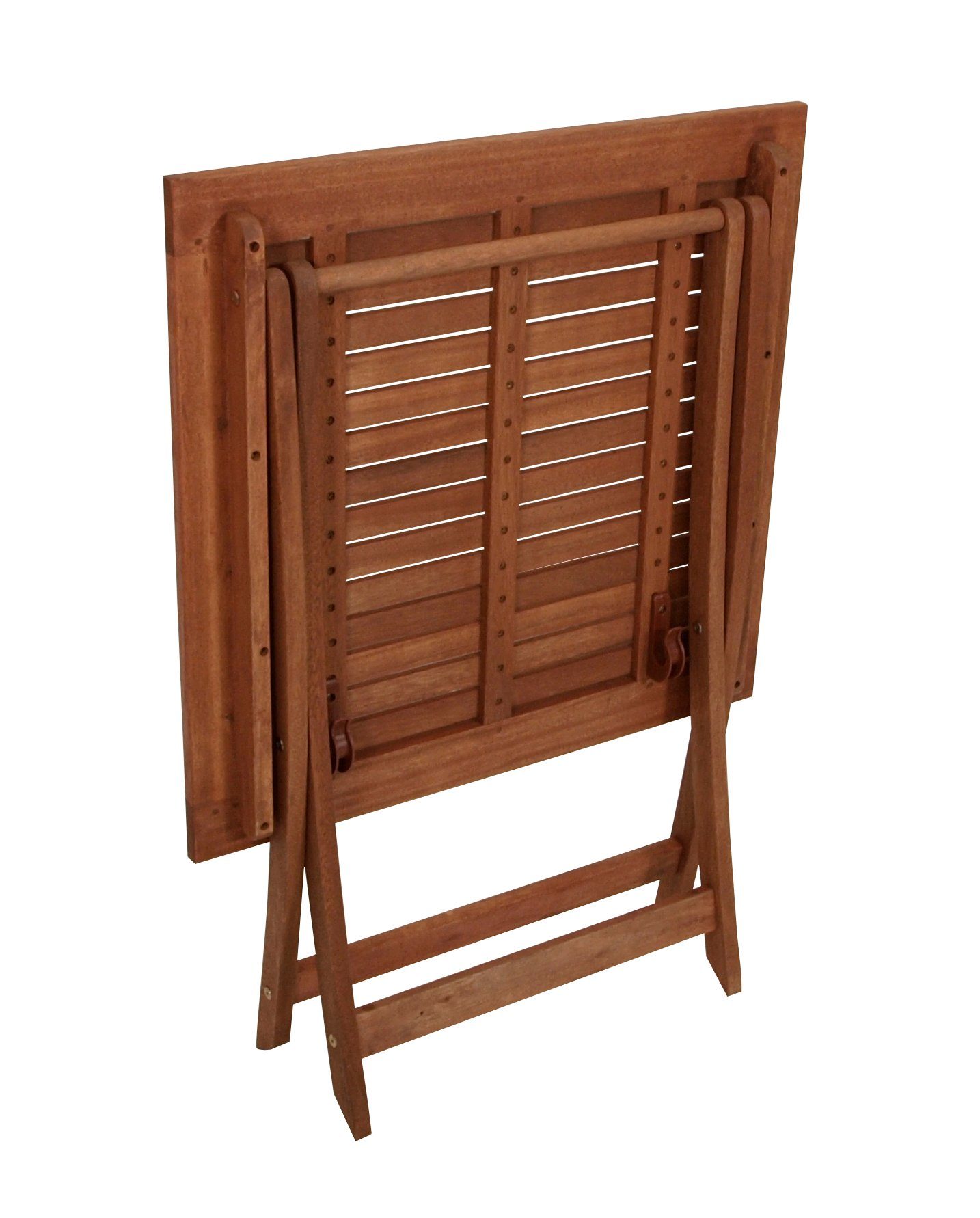 DEGAMO Bistrotisch CORUNA, quadratisch 70x70cm, Eukalyptus geölt, klappbar