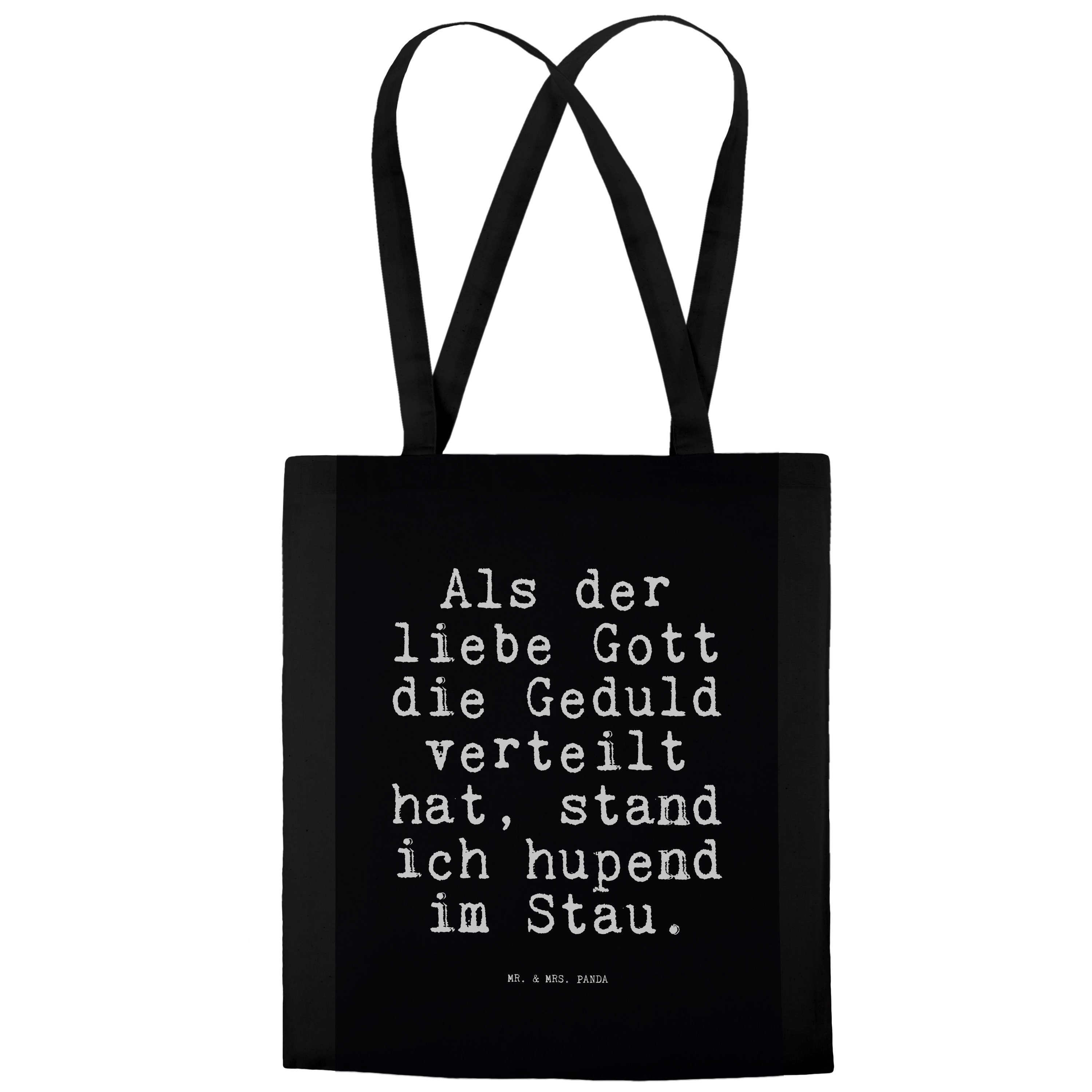 der Panda - (1-tlg) Als Tragetasche Geschenk, Jutebeutel, Schwarz Beute Mr. & Spruch, Gott... Mrs. - liebe