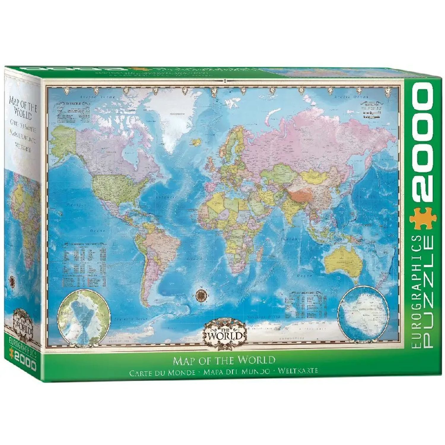 EUROGRAPHICS Puzzle EuroGraphics Map of the World, 2000 Puzzleteile