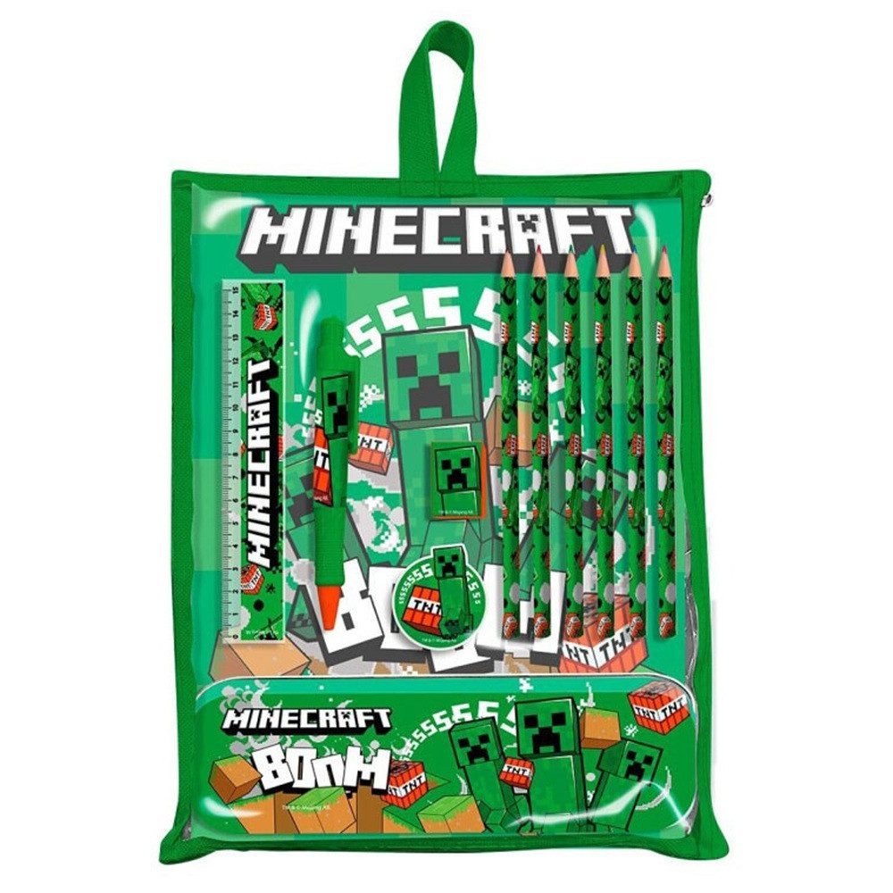 Minecraft Kreativset Minecraft Boom Schreibwarenset mit Halter