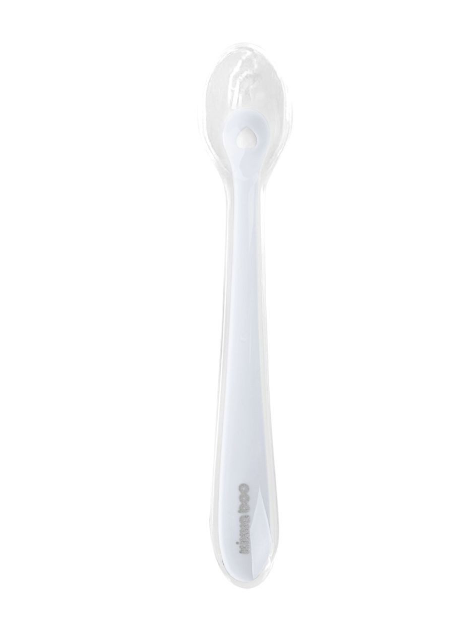 Kikkaboo Kinderlöffel Baby Silikonlöffel mit Etui, Etui Silikonspitze, langer Griff, ab 4 Monate