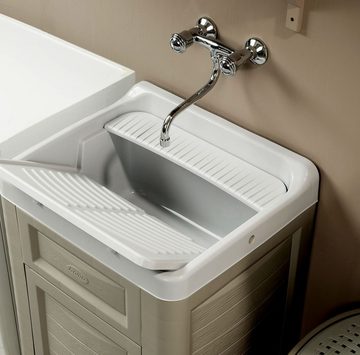GarPet Waschtisch-Set Waschtisch Set Waschbecken mit Unterschrank Abdeckung Keller Garage