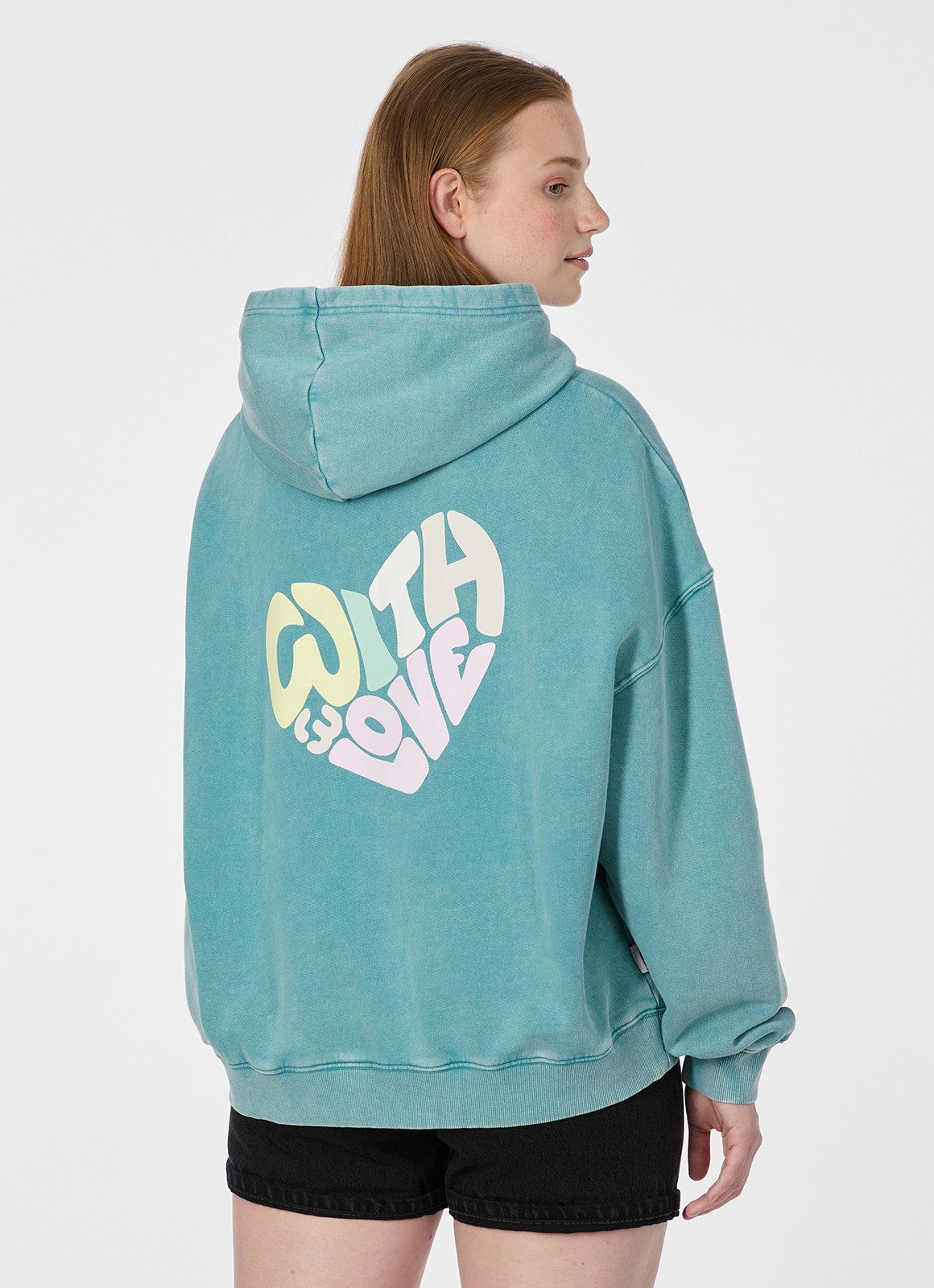 Ragwear Kapuzensweatshirt GERMMA PP Oversized mit Kängurutasche, Kapuze und Herz-Rückenprint