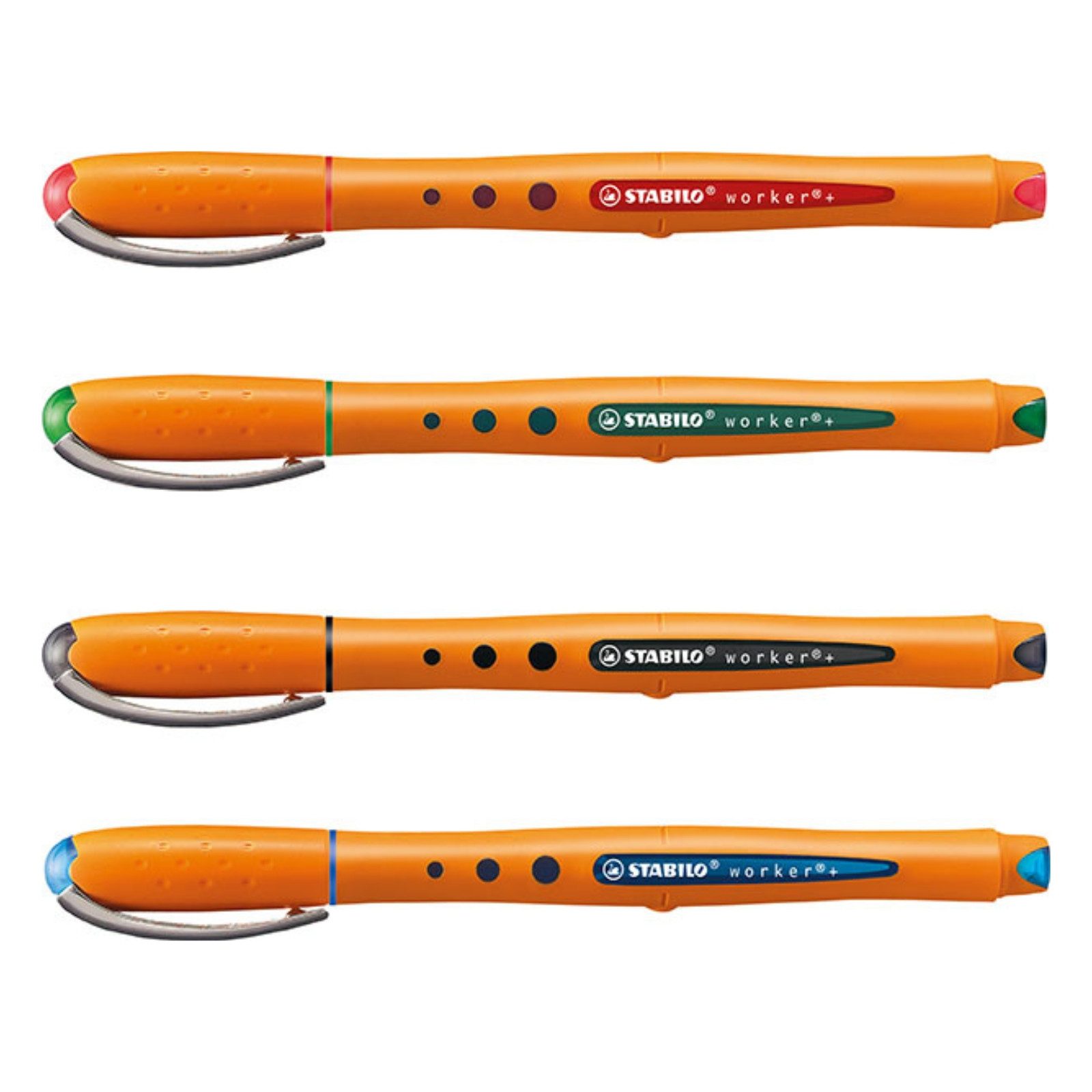 STABILO Hefter STABILO worker+ Tintenroller - 0,5 mm - 4er Etui