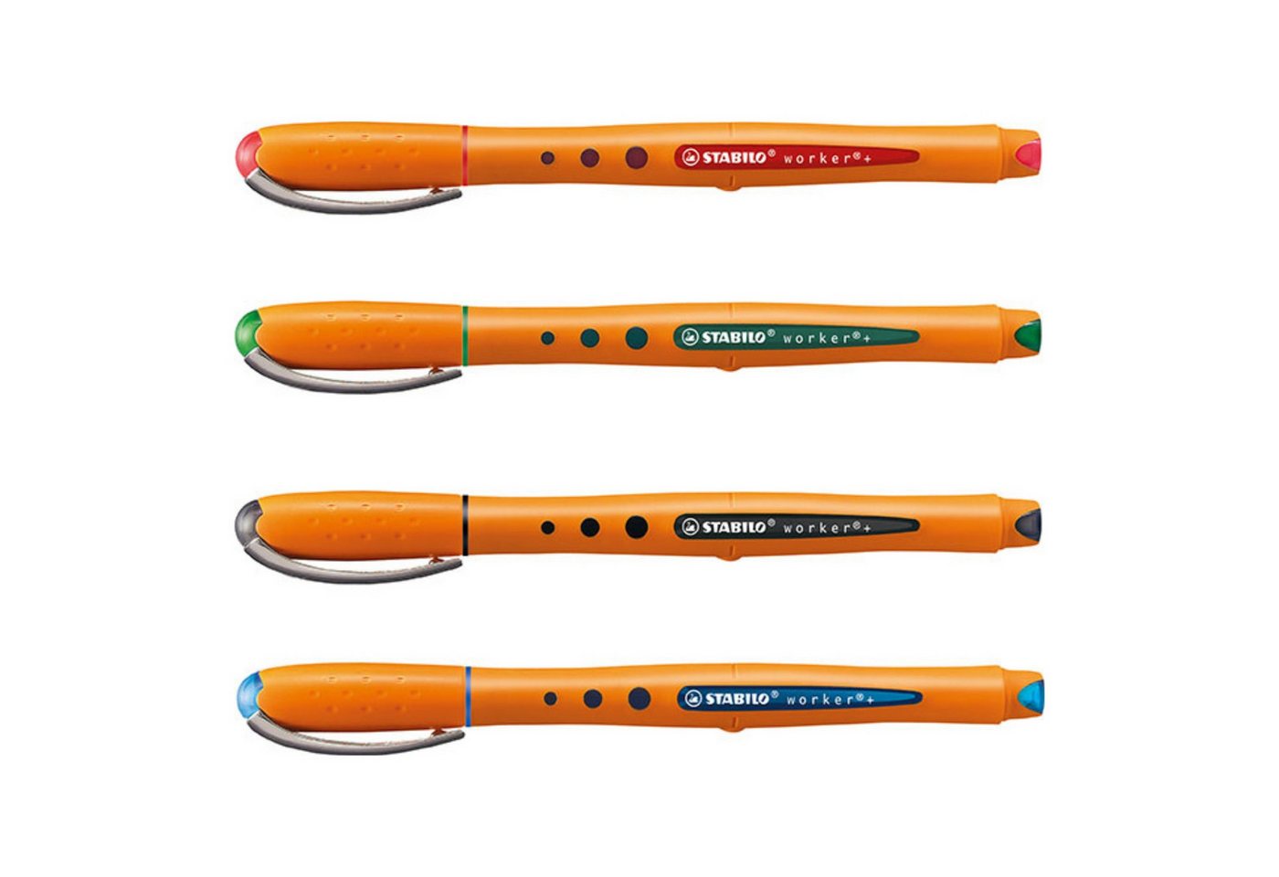 Thumbnail - STABILO Hefter STABILO worker+ Tintenroller - 0,5 mm - 4er Etui