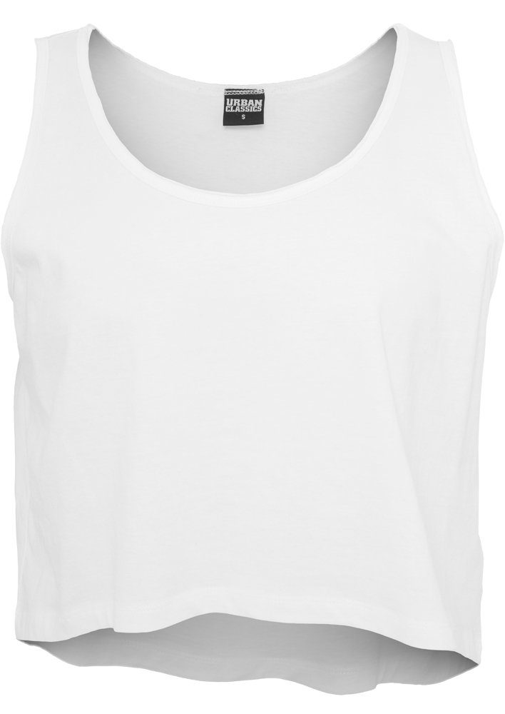 URBAN CLASSICS T-Shirt white (1-tlg) Edge Ladies Open Damen Short Tee