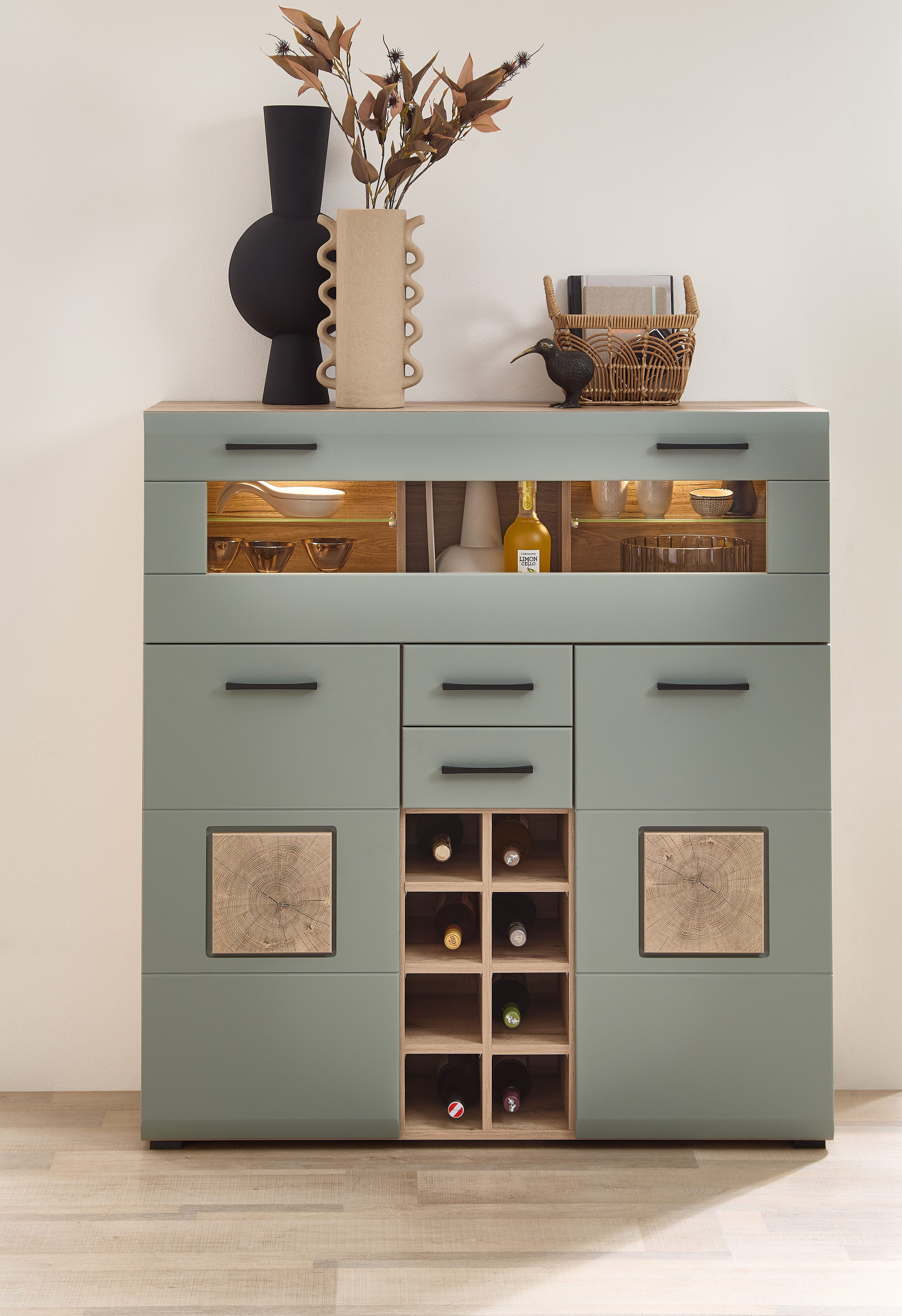 Innostyle Barschrank FUN PLUS II 2 Holztüren, 19 Fächer, 1 Klappe, Softclos günstig online kaufen