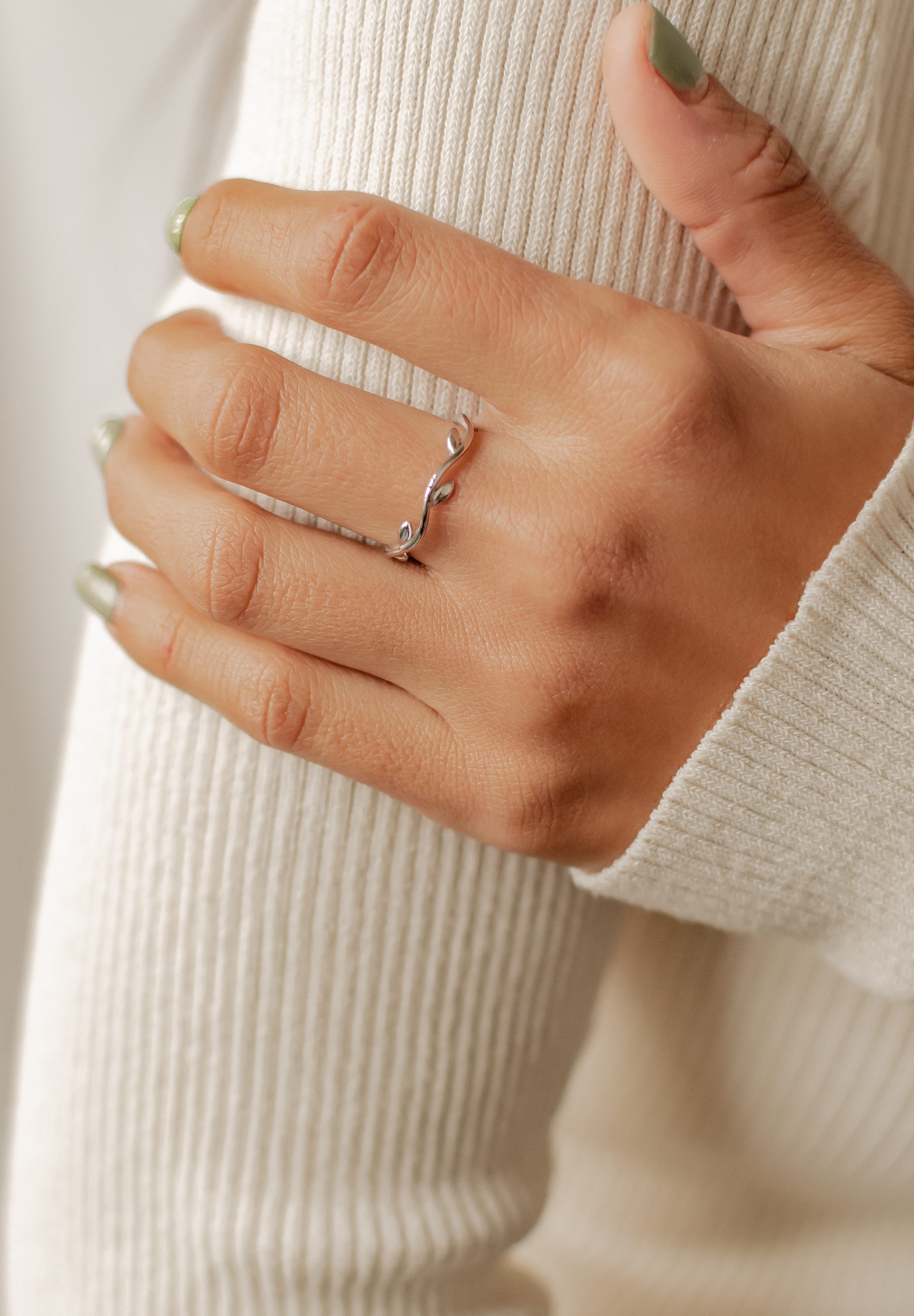 Hey Happiness Fingerring Blatt Wickelring, 18K günstig online kaufen