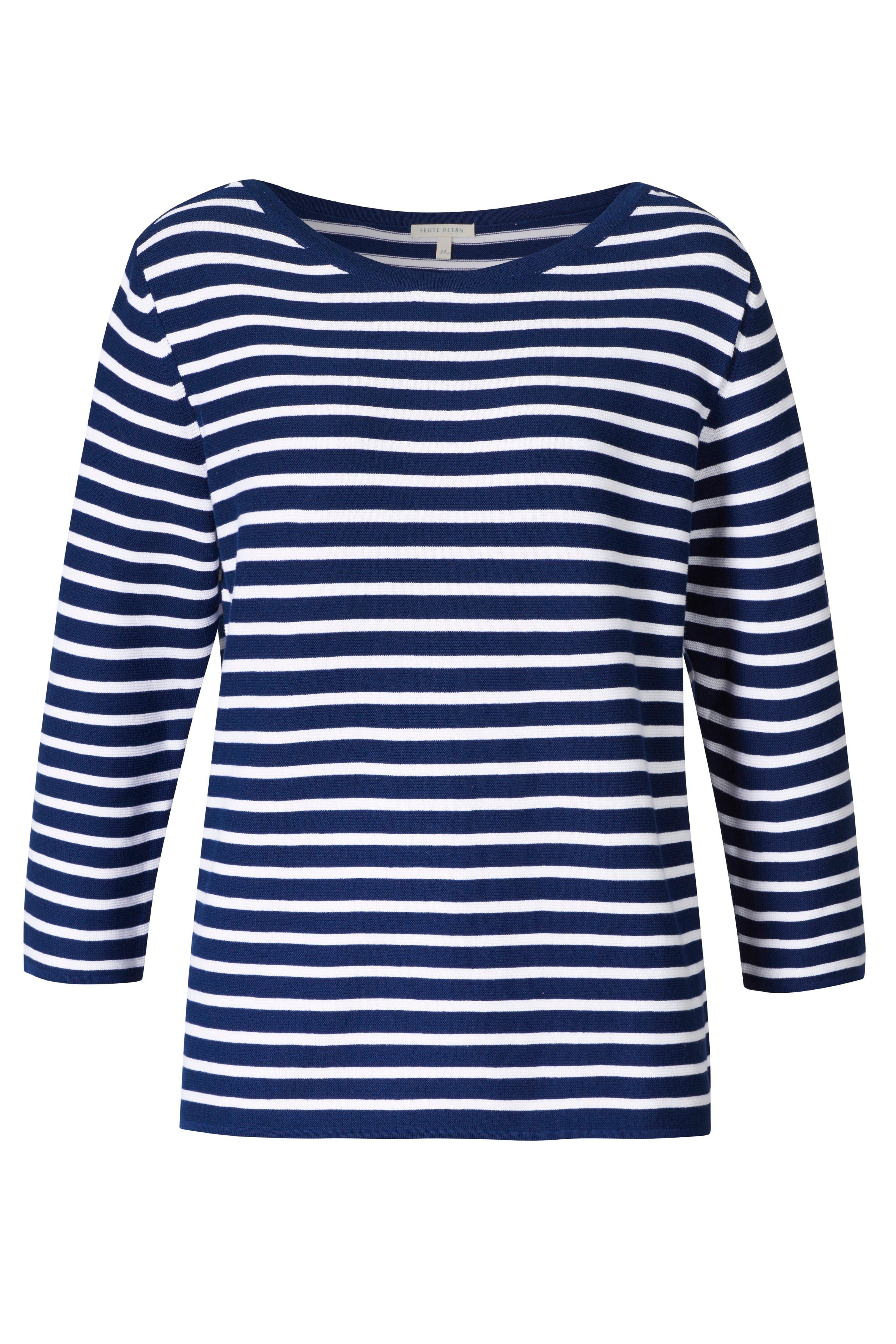 Strickpullover Lässiges Langarmshirt Damen mit Rundhalsausschnitt aus Bio-Baumwolle