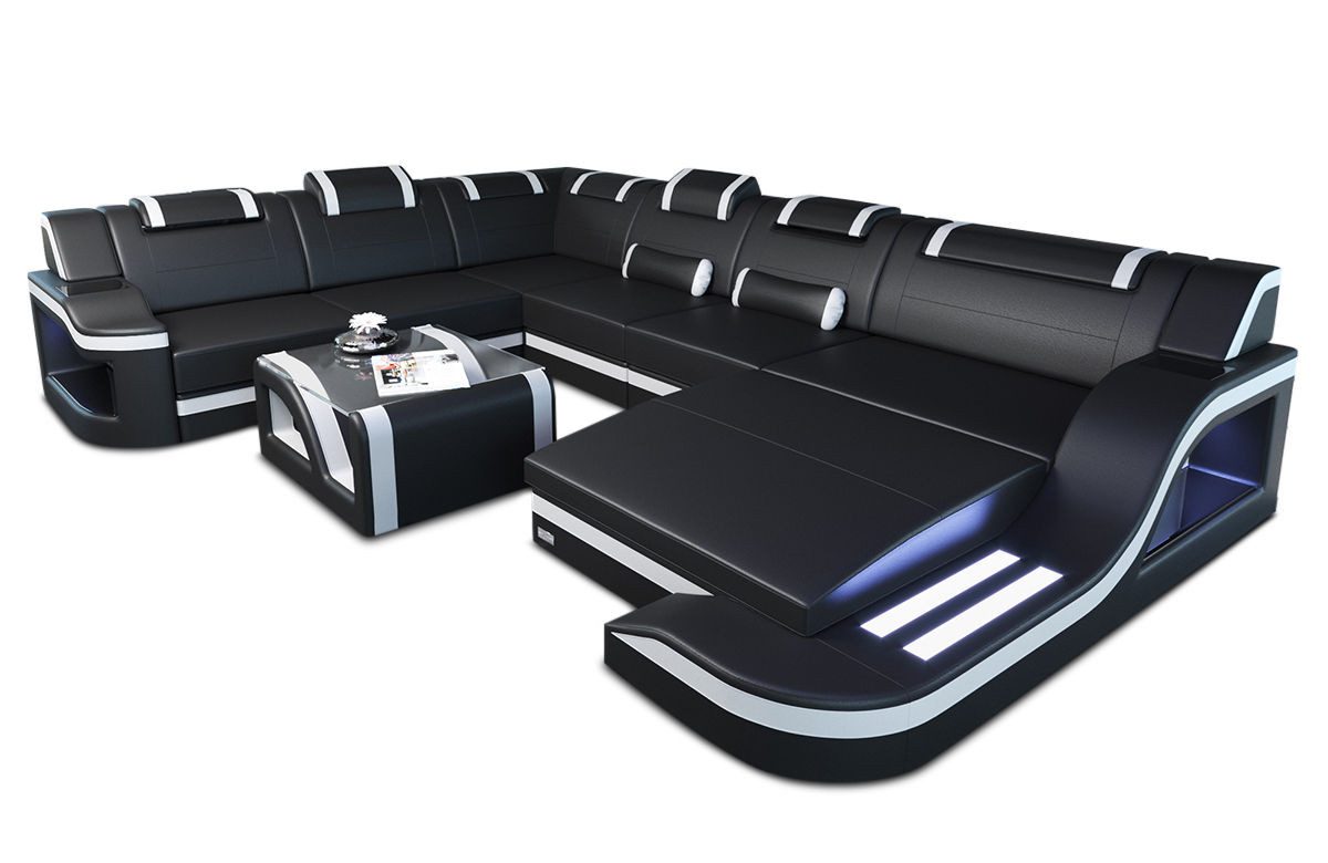 Sofa Dreams Wohnlandschaft XXL Ledersofa Palermo günstig online kaufen