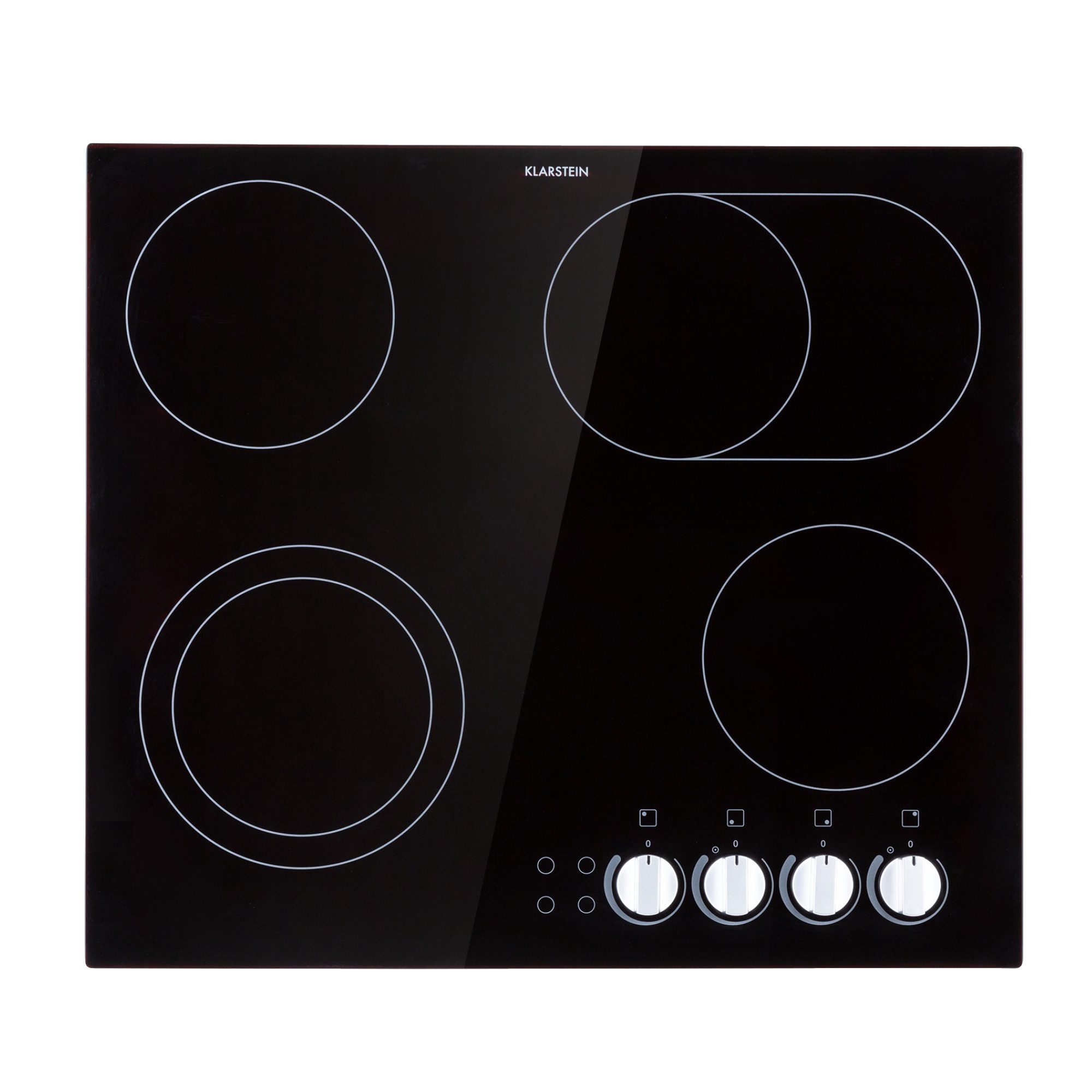 Klarstein Elektro-Kochfeld EasyCook, Keramikkochfeld 6100W Drehregler schwarz