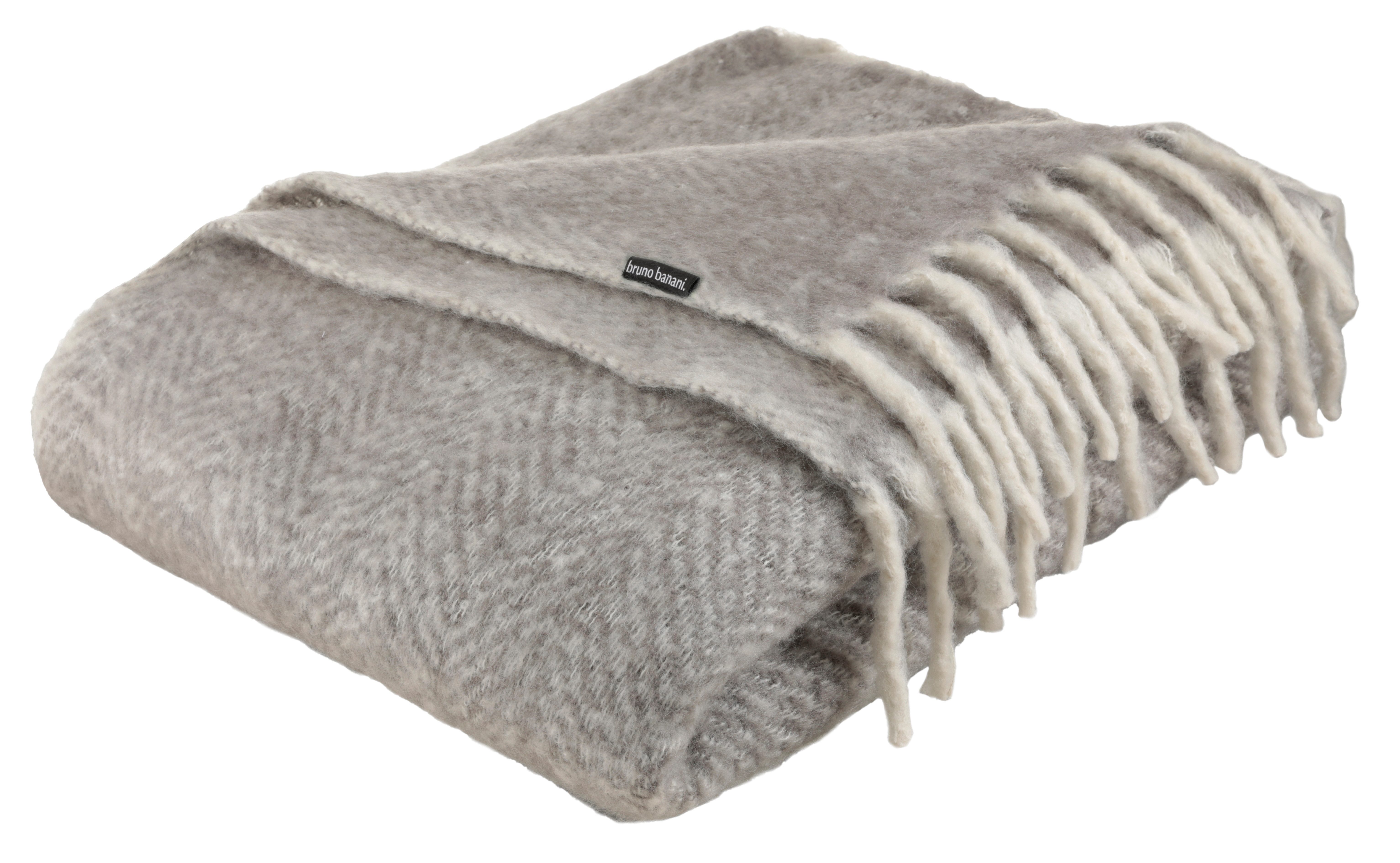 Wohndecke Lagan, Bruno Banani, Kuschelige Wohndecke mit Fransen, hochwertige Qualität, modern