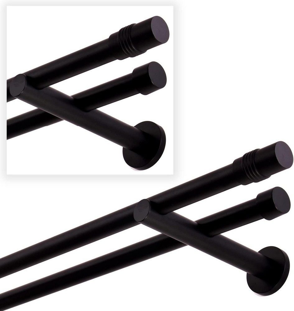 MDEKOR Gardinenstange, 2-läufig, kürzbar, Wandmontage, Gardinenstange Vorha günstig online kaufen