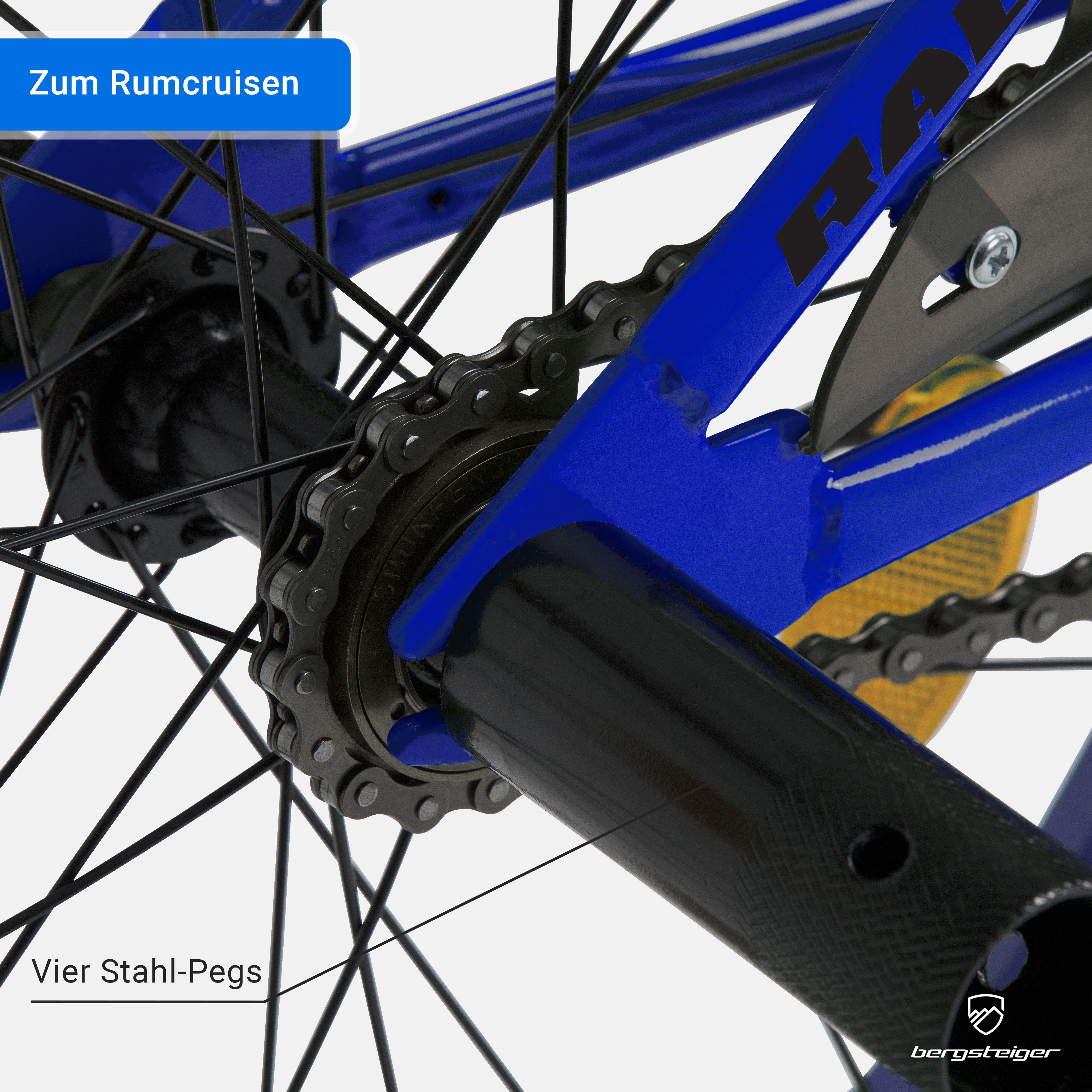 bergsteiger Kinderfahrrad Monaco 20 Zoll BMX, geeignet für 6 - 9 Jahre, Mädchen, Jungen, 1 Gang, V-Brakes – Bild 4 von 5