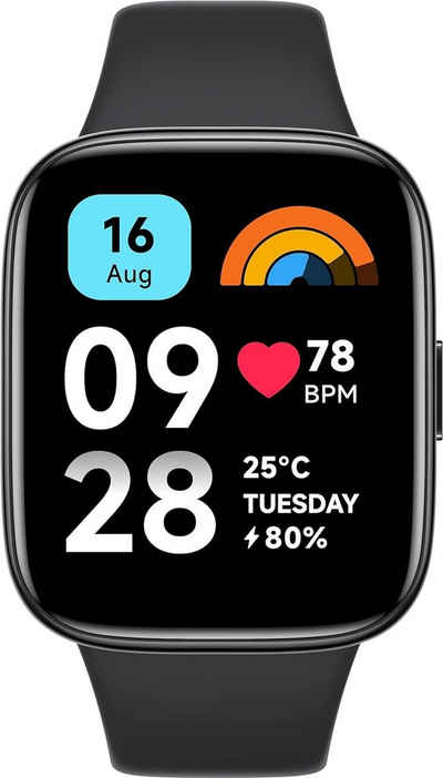 Xiaomi Optimierter Betrachtungskomfort Smartwatch (1,83 Zoll, Android iOS), LCD-Display Bluetooth 100 Sportmodi Fitness-Tracker wasserdicht