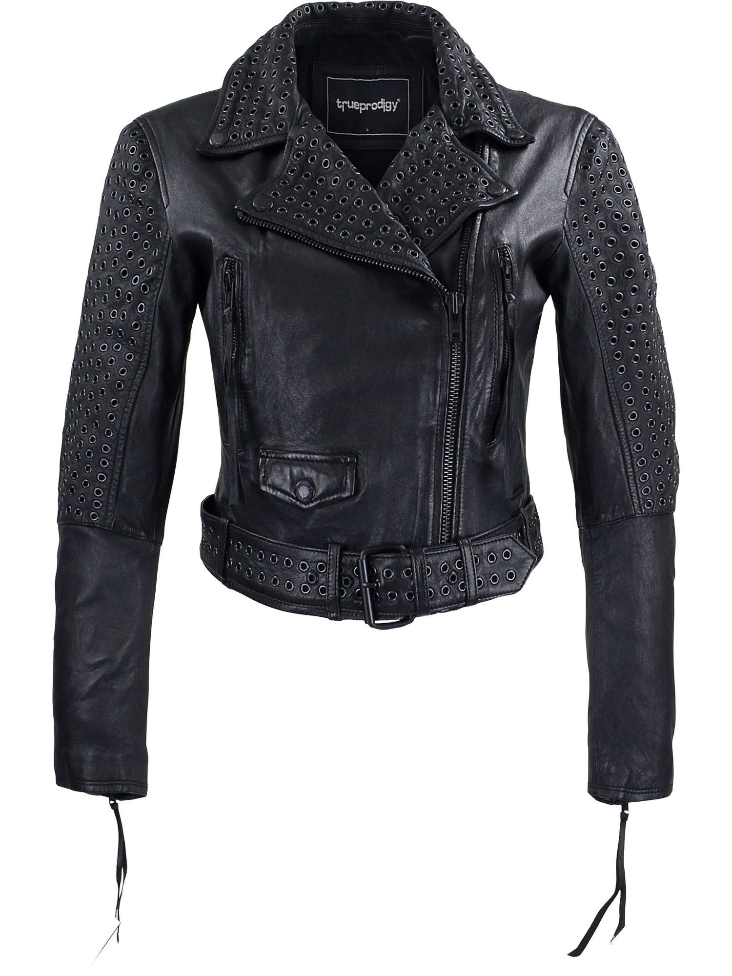 trueprodigy Lederjacke Raven mit Nieten und günstig online kaufen