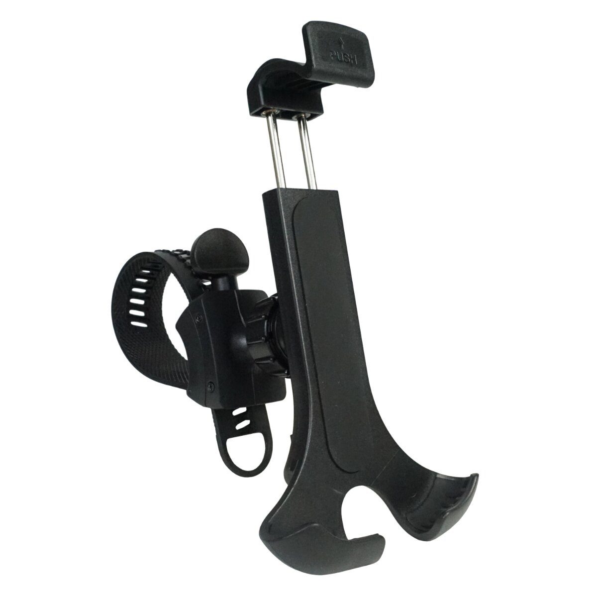 Setty Smartphone-Halterung UR-04 Fahrrad-Handyhalterung Schwarz für Lenker 360 Grad, (Einzelartikel, Einzelartikel, Teleskopaufnahme für Geräte von 130 bis 180 mm)