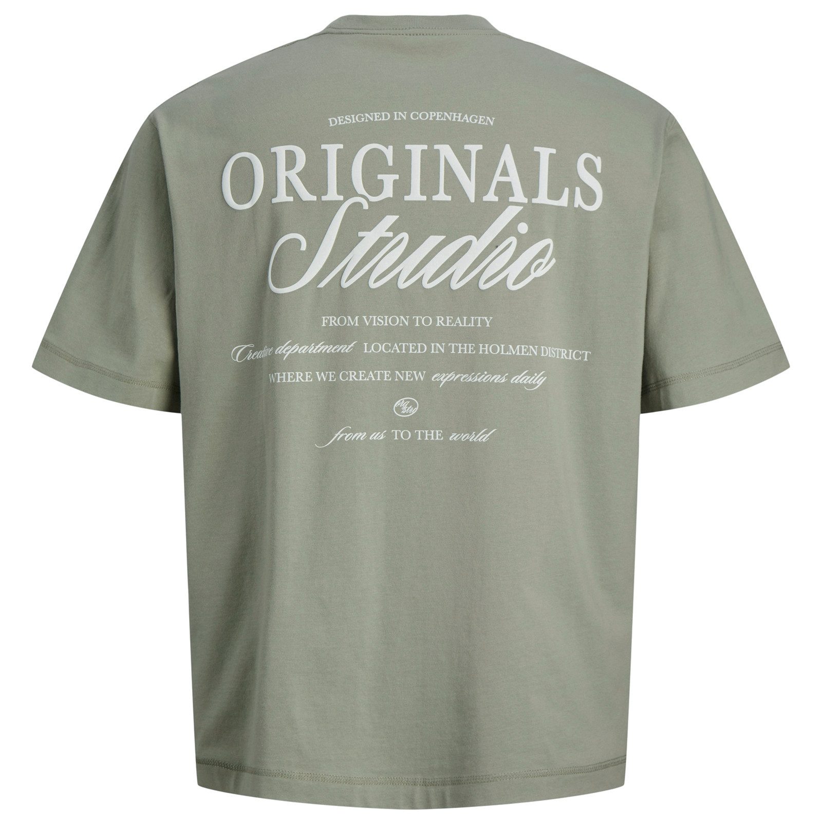 Jack & Jones Rundhalsshirt Jack&Jones Übergröße T-Shirt salbeigrün JORNORREBRO – Bild 5 von 5