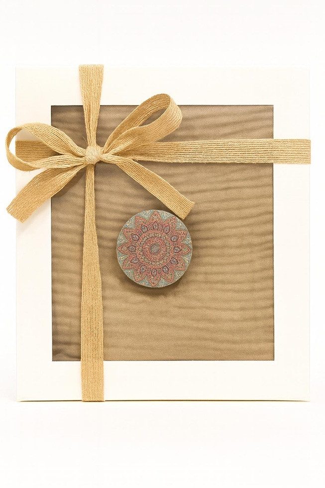 Plaid Set Musselin Plaid mit eingenähtem Saum und einer Kerze, Sandiik, Made in Stuttgart