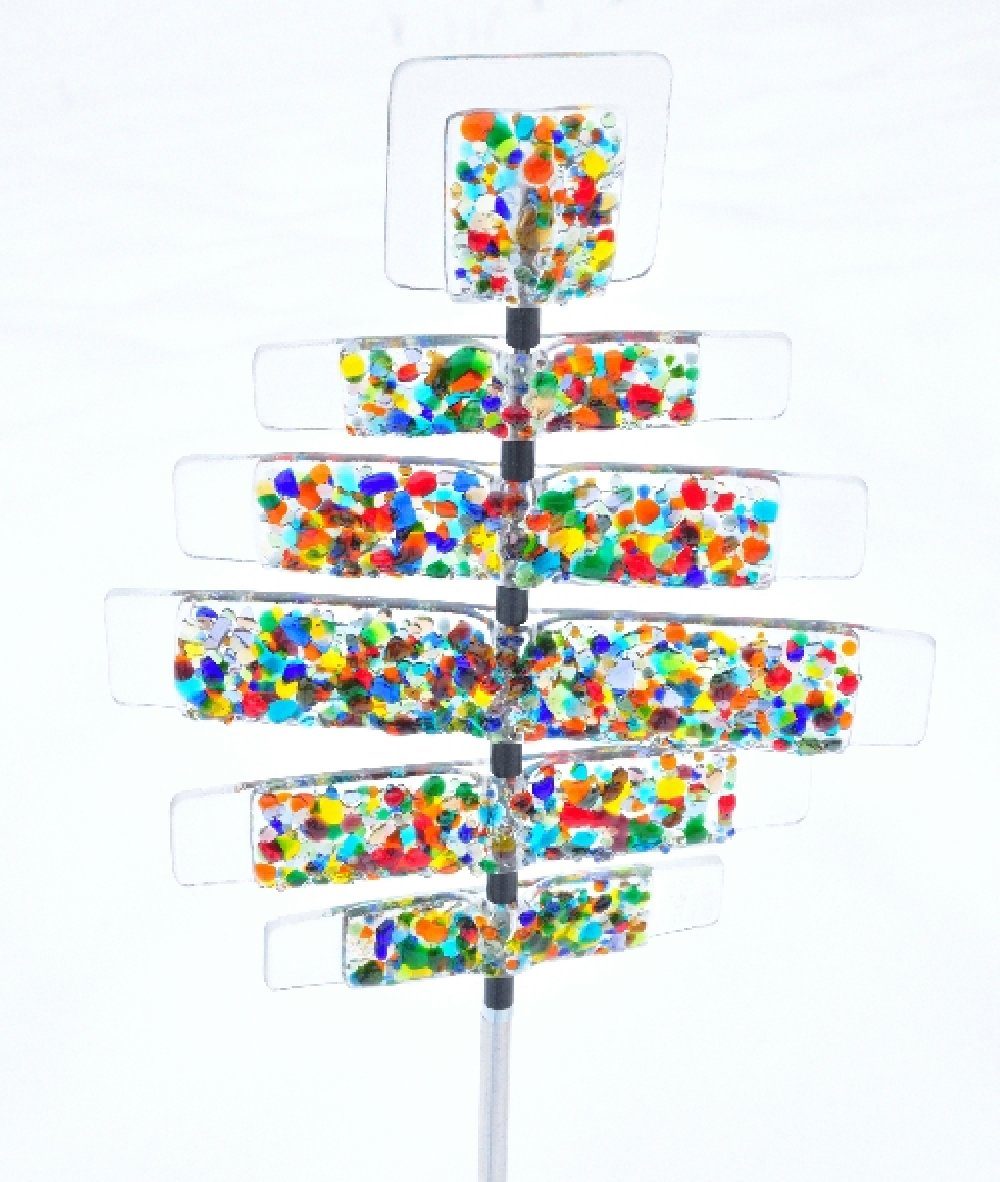 Glas-Stadl Die Glas Fusing Manufaktur Gartenstecker Glas Skulptur