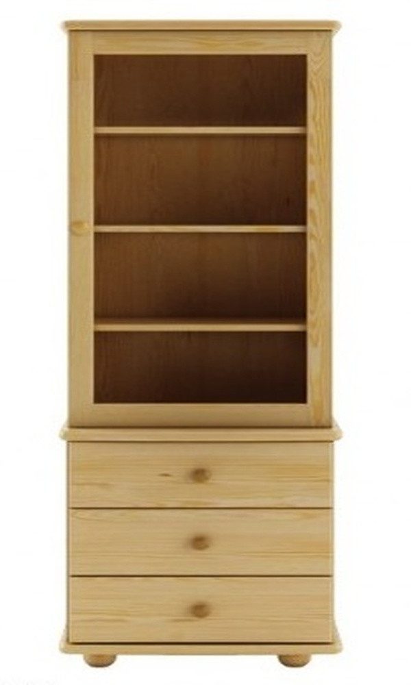 JVmoebel Bücherregal Holzregal aus Kiefer mit Schubladen und modernem Design, 1-tlg., Made in Europa
