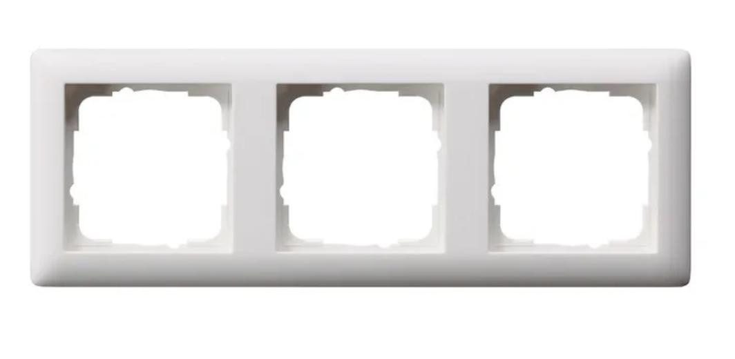 GIRA Abdeckrahmen GIRA 021304 Abdeckrahmen 3fach Standard 55 Reinweiß seidenmatt
