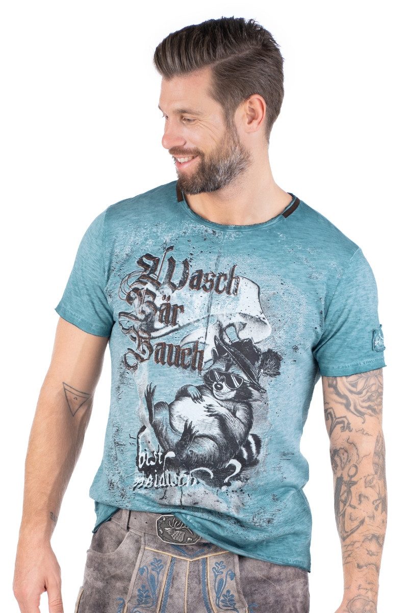 Hangowear Trachtenshirt Trachtenshirt Herren - BODO - blau