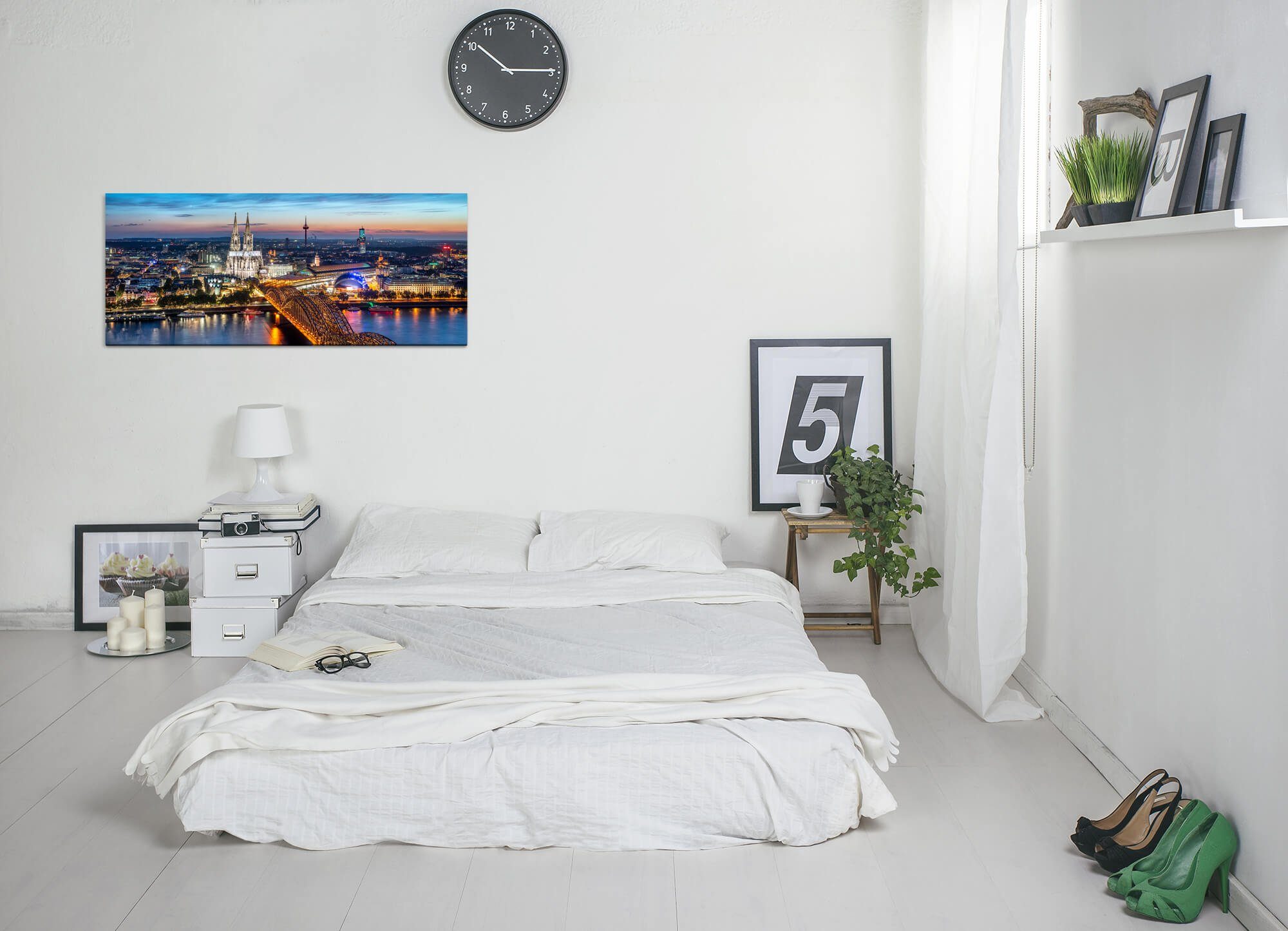 Sinus Art Leinwandbild Köln Skyline Wandbild günstig online kaufen