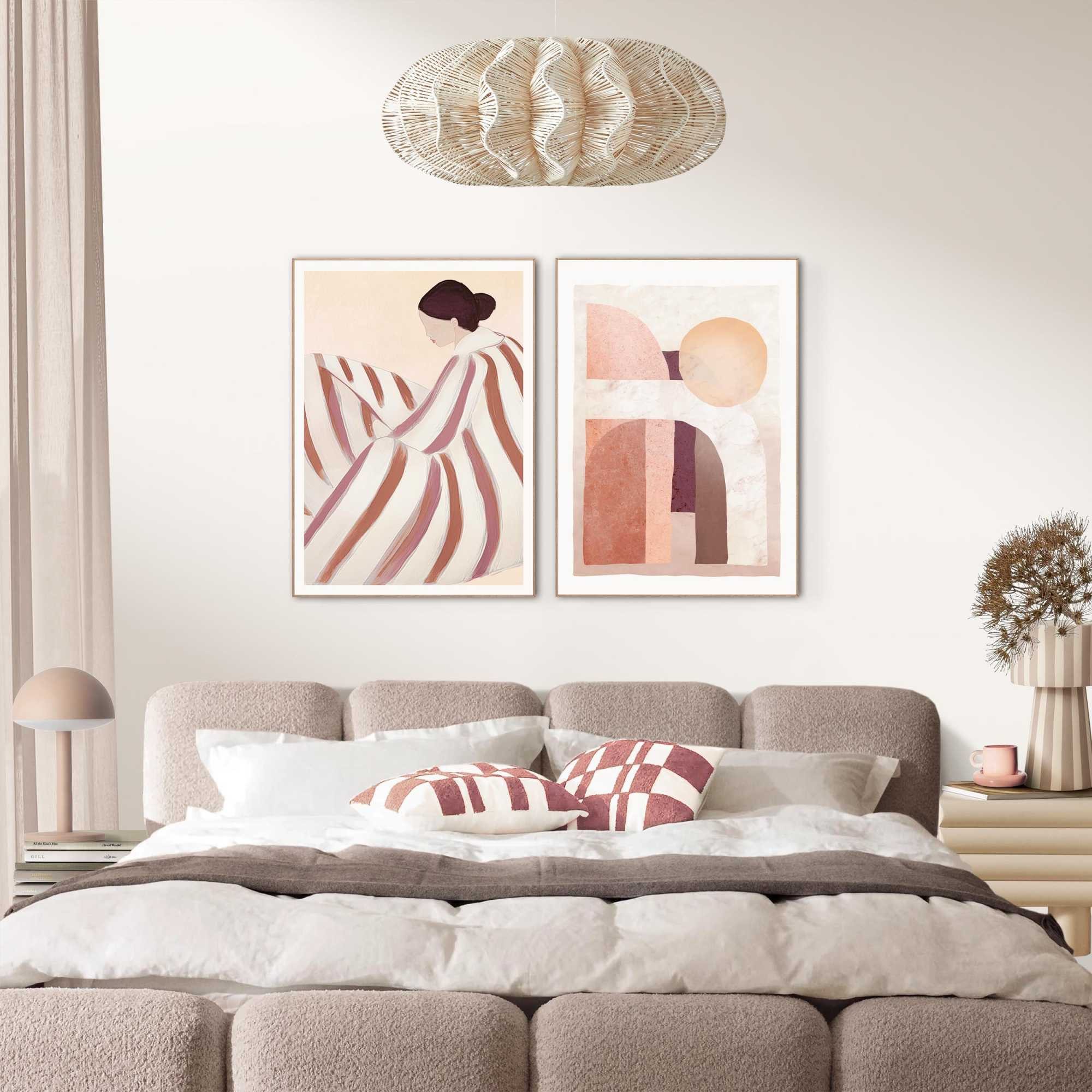 Reinders! Bild mit Rahmen Ruhe in Farbe, (2 St), Schlafzimmer - Braun - MDF - Abstrakt - 50x70 cm