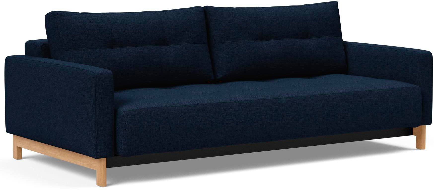 INNOVATION LIVING ™ Schlafsofa Pyxis 3-Sitzer mit extrabreiter Bettfunktion, Skandi-Design, Multifunktionssofa, extrabequem durch Taschenfederkern, Dauerschläfer