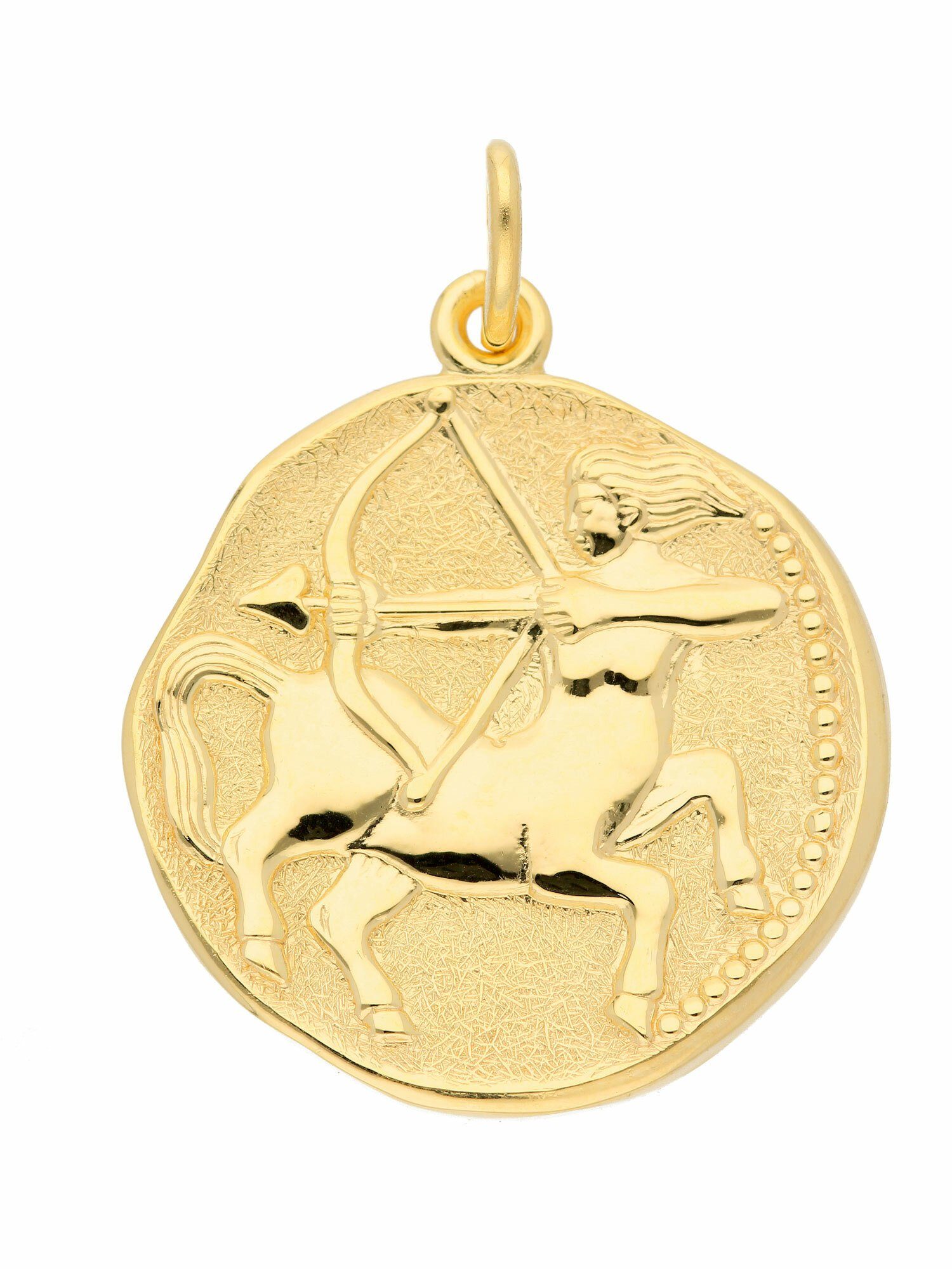 Adelia´s Kettenanhänger 333 Gold Sternzeichen Anhänger Schütze Ø 18,2 mm,  Goldschmuck für Damen & Herren | Ketten mit Anhänger
